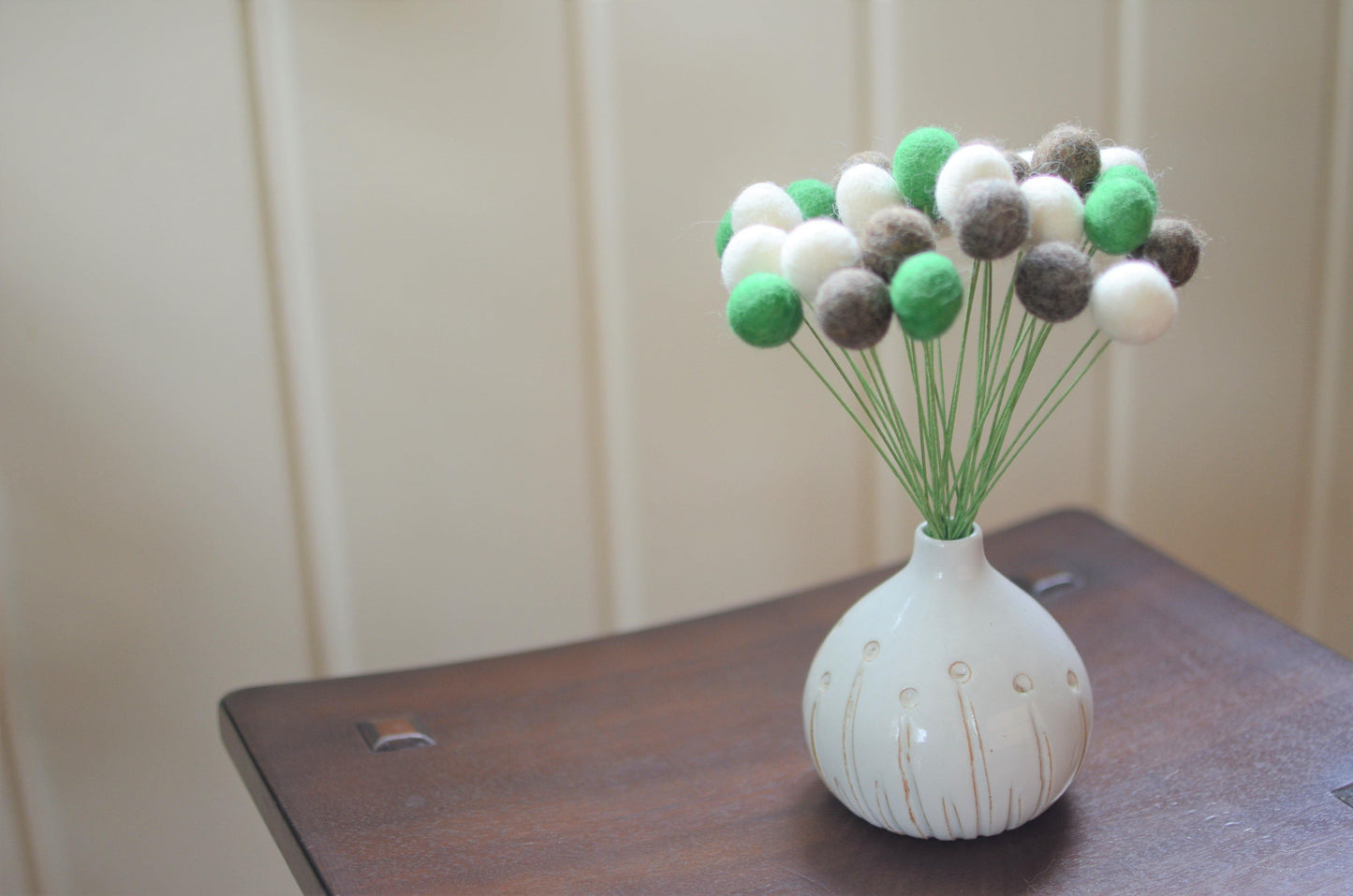 St. Patrick's Felt Ball Bouquet - Redheadnblue