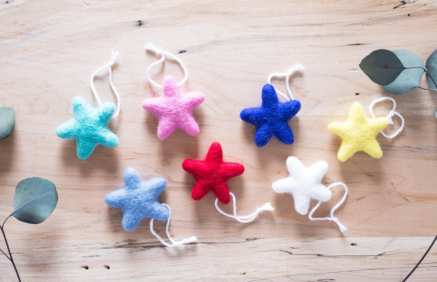 Felt Star Ornaments - Redheadnblue