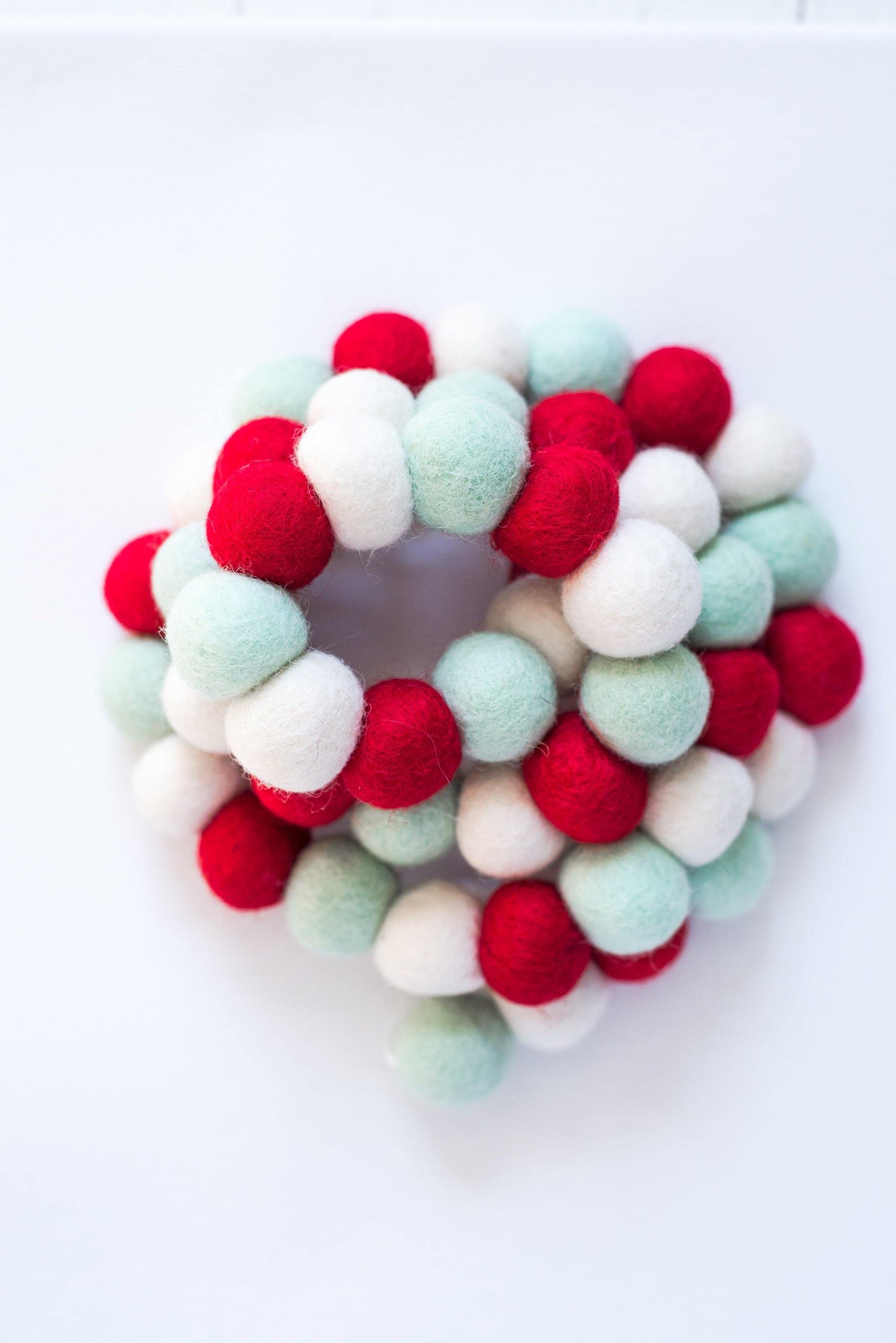 Retro Christmas Felt Ball Garland - Redheadnblue
