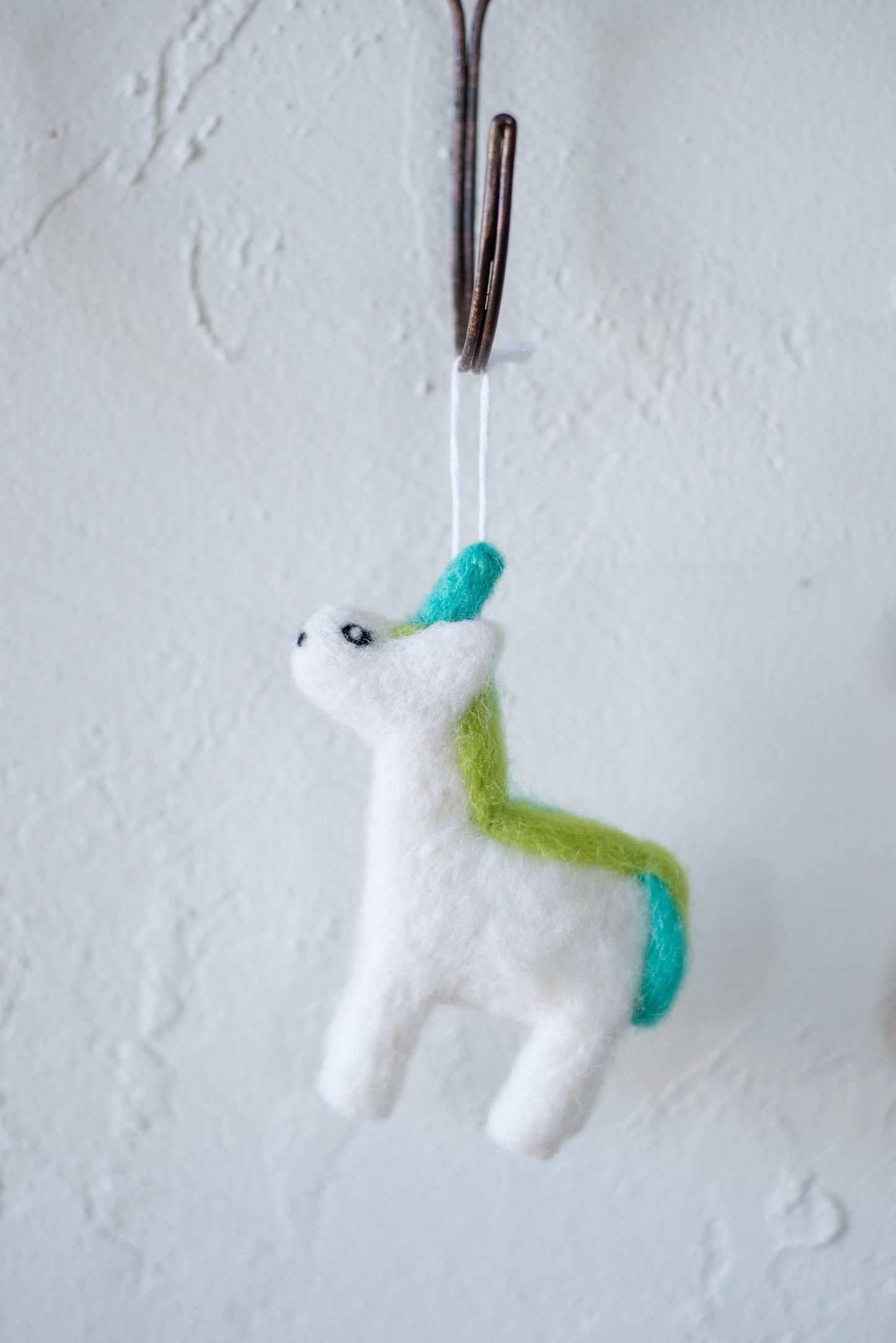 Felted Unicorn Ornaments - Redheadnblue