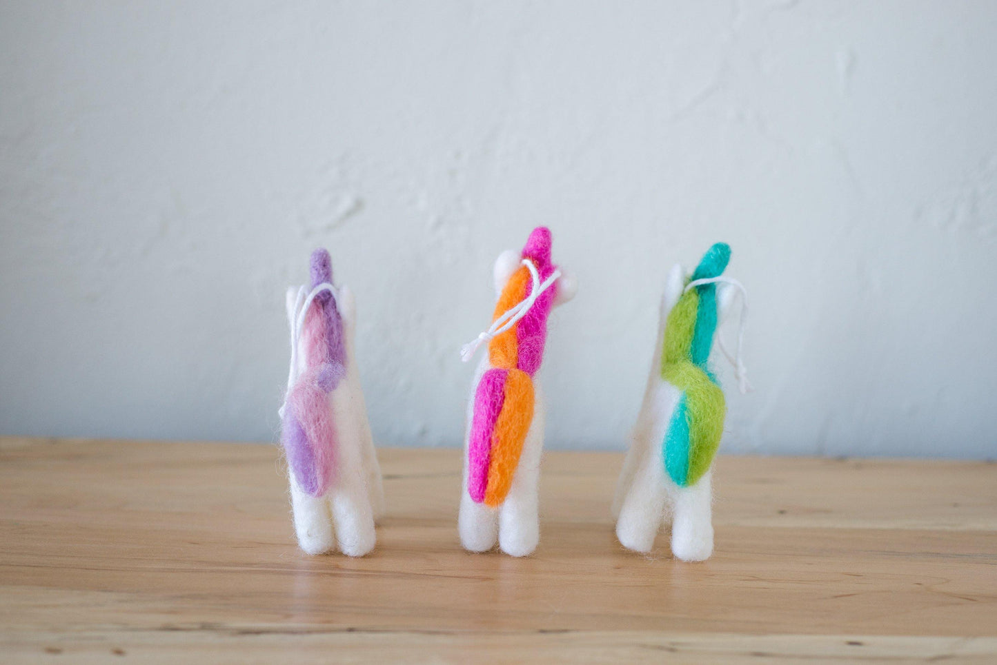 Felted Unicorn Ornaments - Redheadnblue