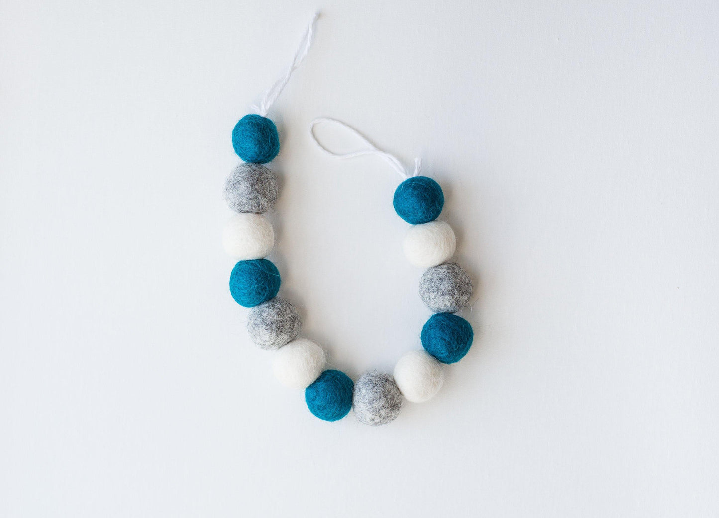 Teal & Neutrals Curtain Ties - Redheadnblue