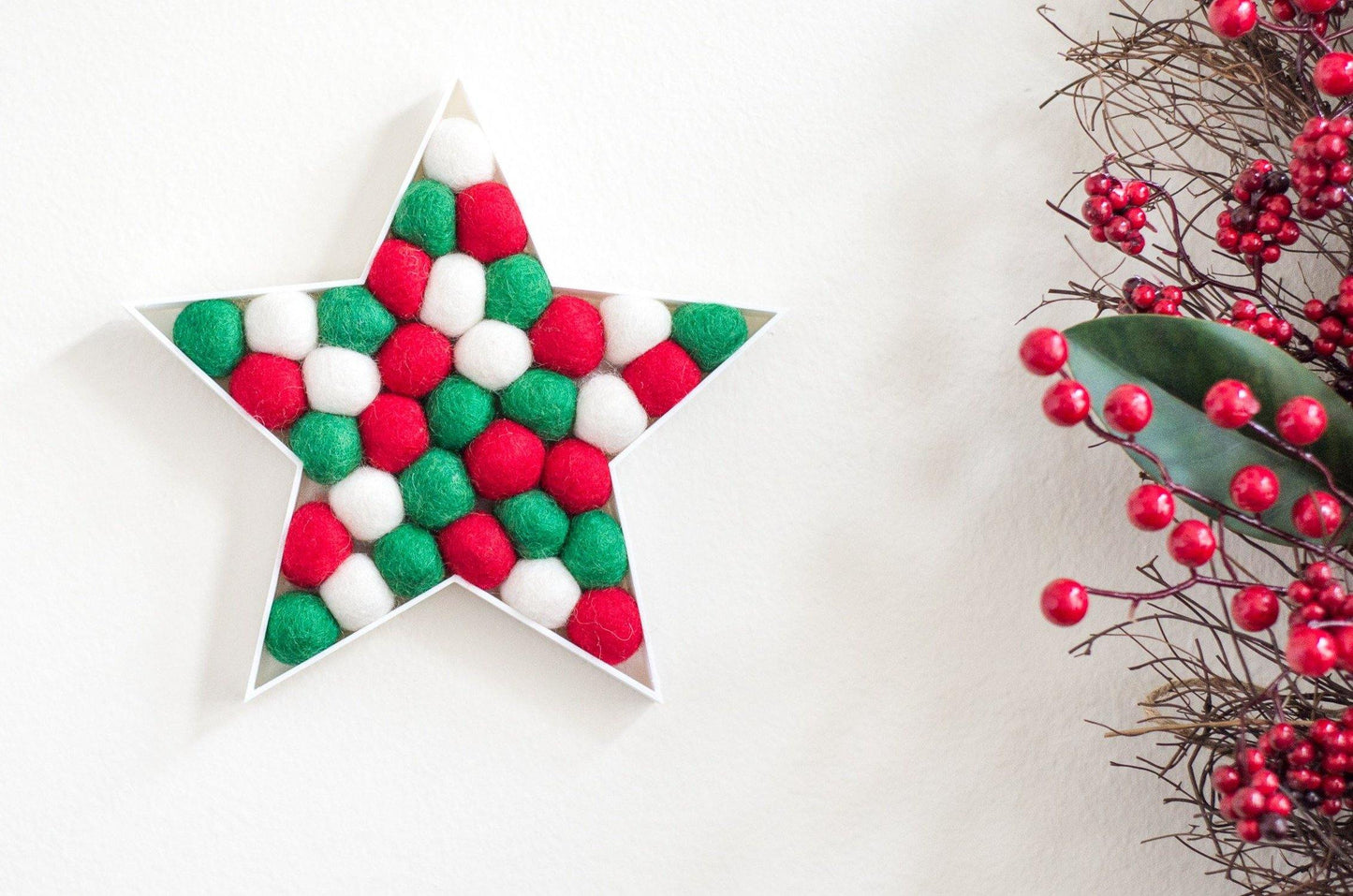 Felt Ball Christmas Star - Redheadnblue