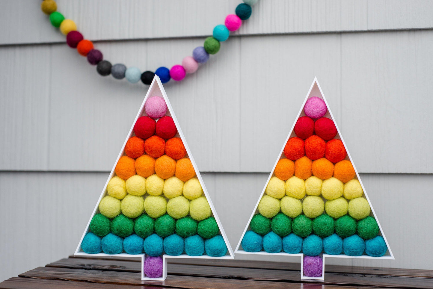 Rainbow Felt Ball Tree - Redheadnblue