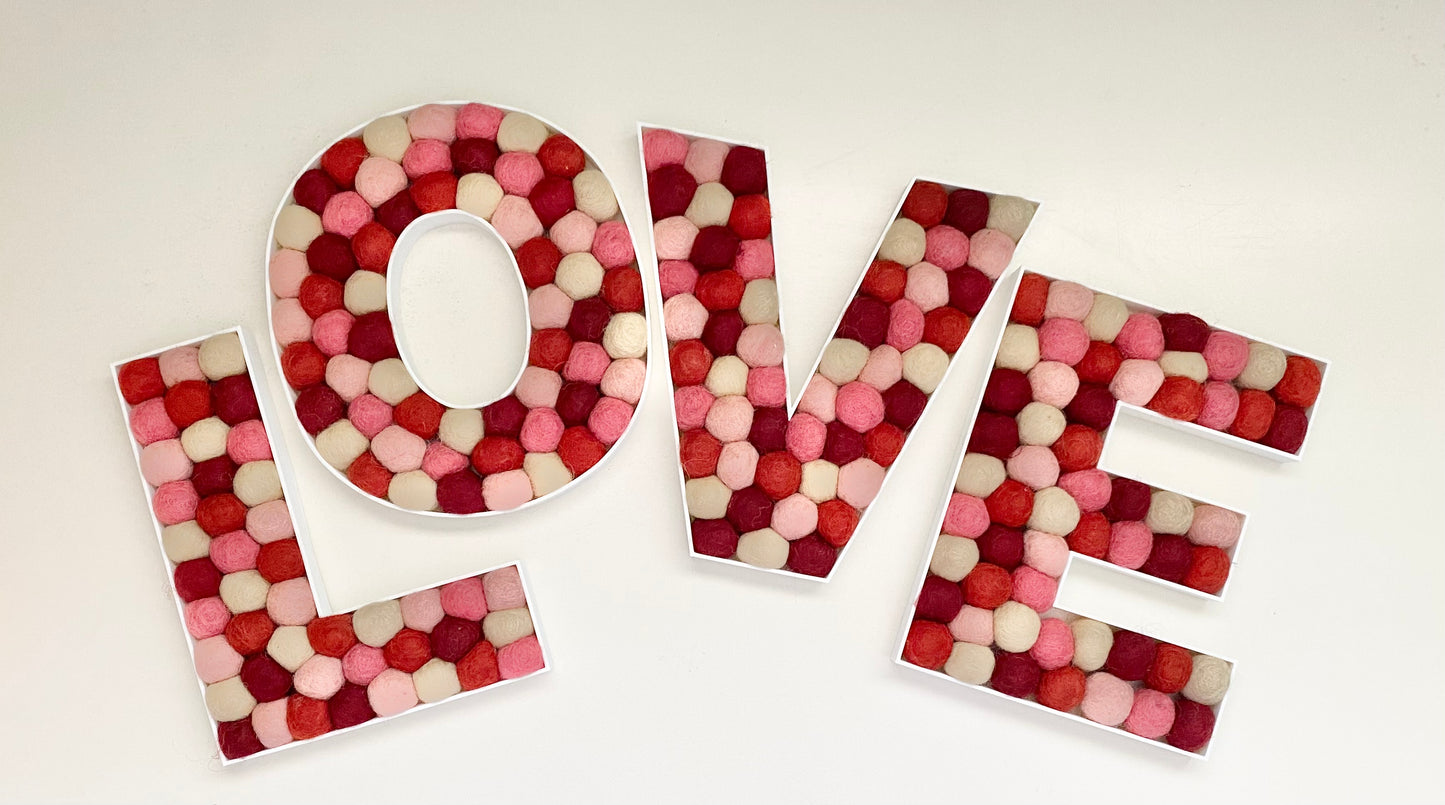 LOVE Felt Ball Letters