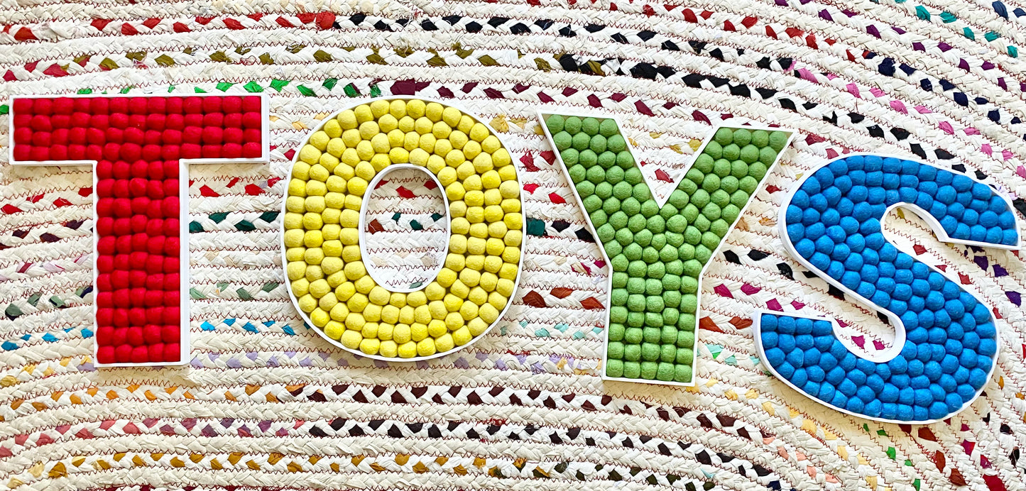 TOYS Felt Ball Letters