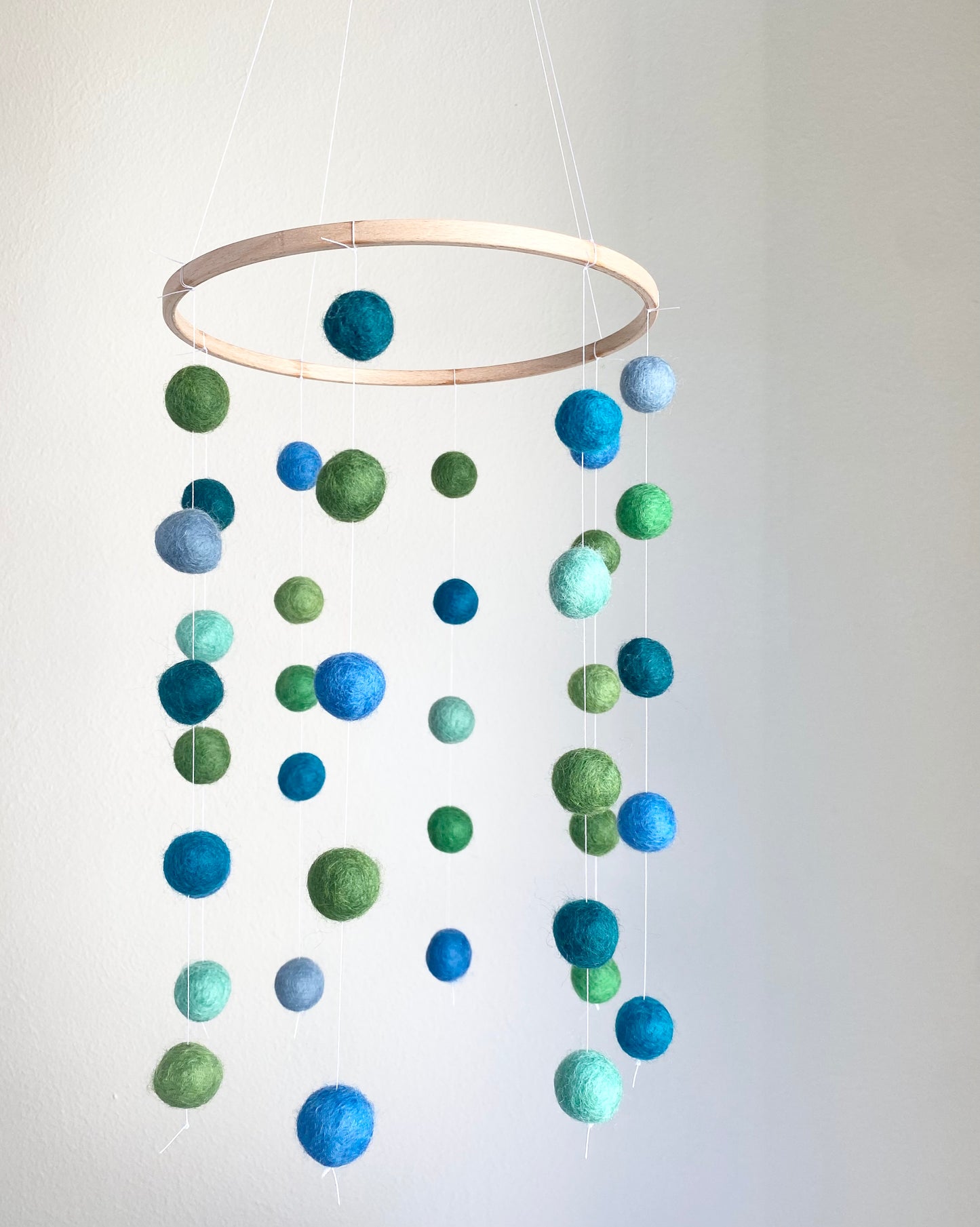 Shades of Blues & Greens Ceiling Mobile