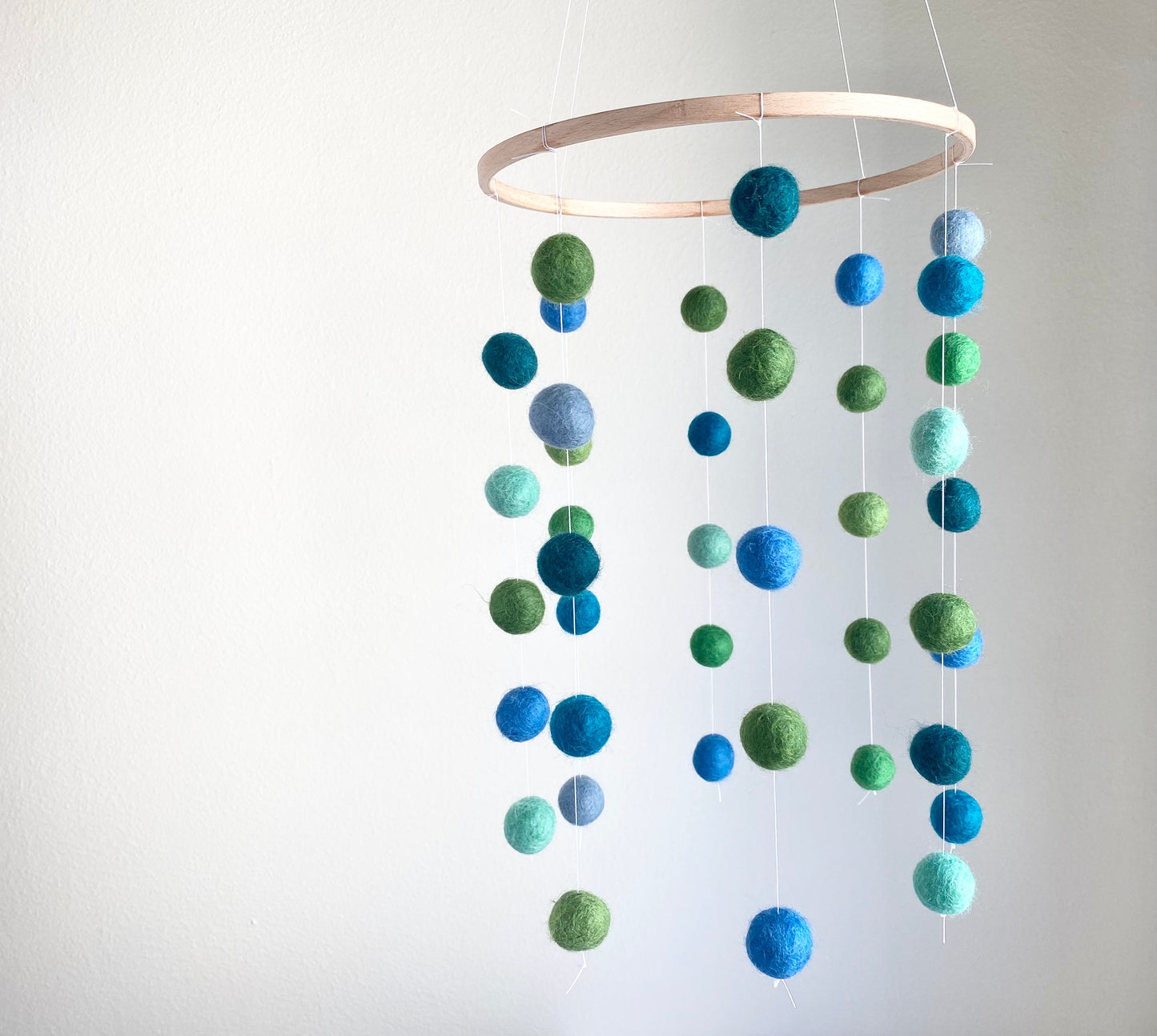 Shades of Blues & Greens Ceiling Mobile
