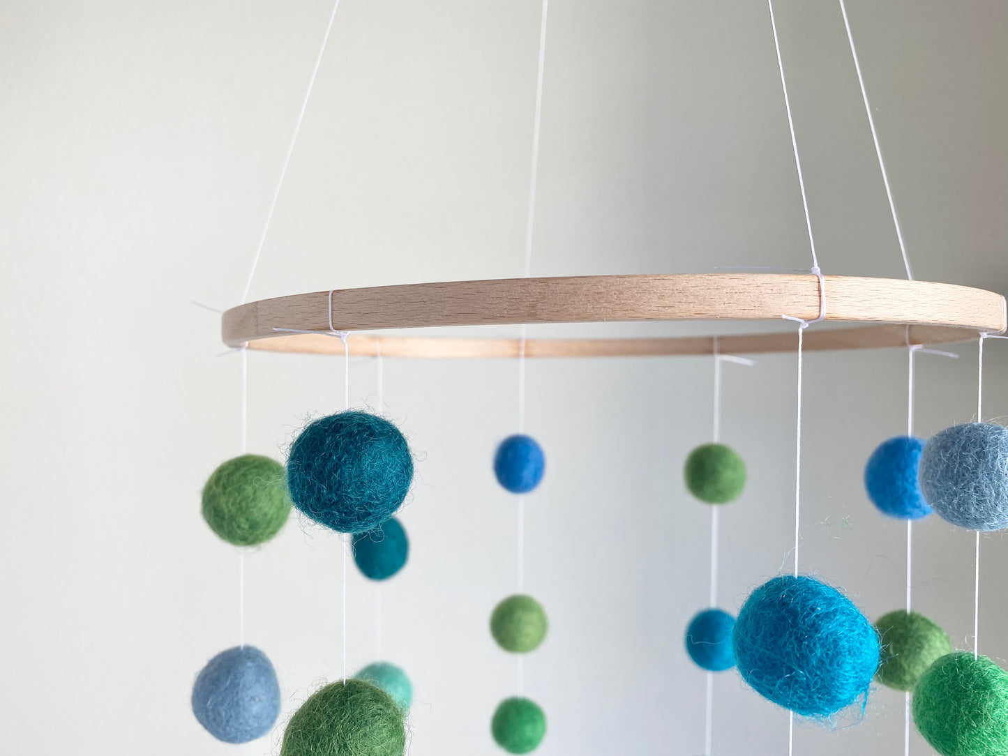 Shades of Blues & Greens Ceiling Mobile