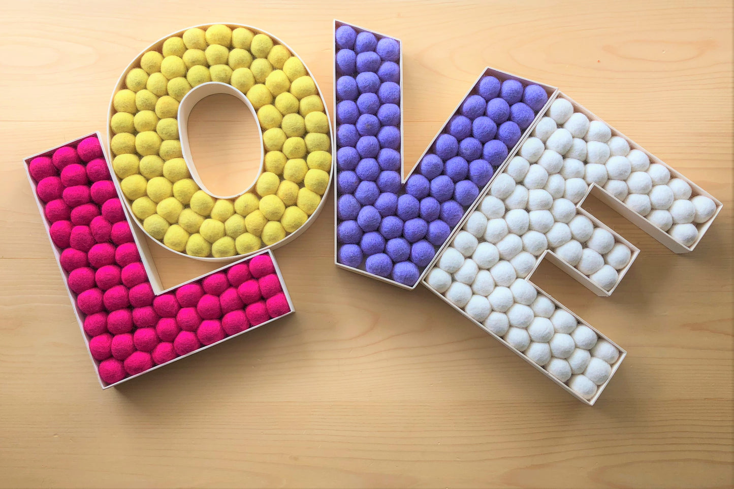 LOVE Felt Ball Letters