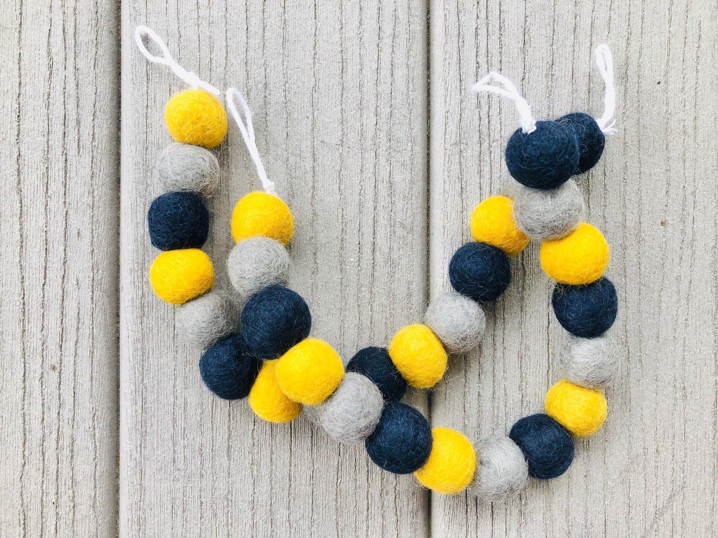 Navy & Gold Curtain Ties - Redheadnblue