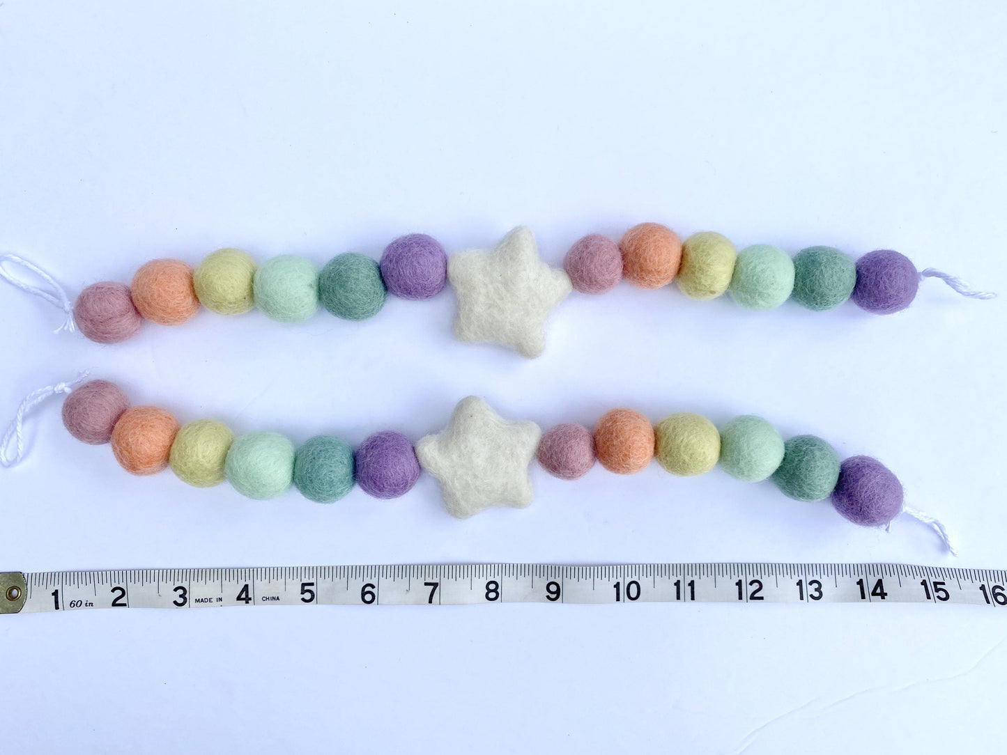 Pastel Rainbow Star Curtain Ties - Redheadnblue
