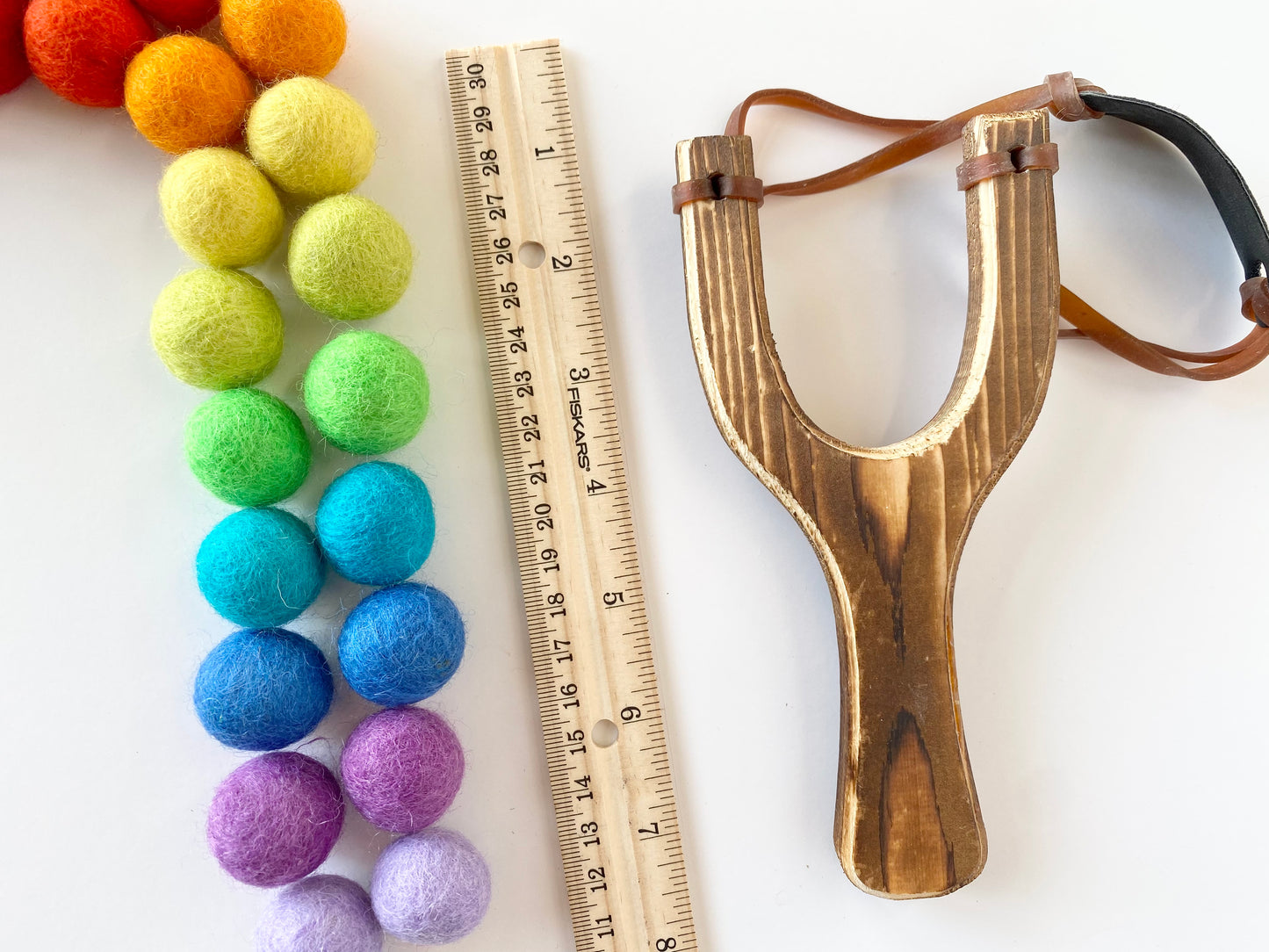 Slingshot & Felt Ball Set