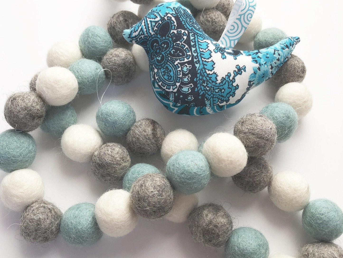 Baby Blue & Heather Grey Garland - Redheadnblue