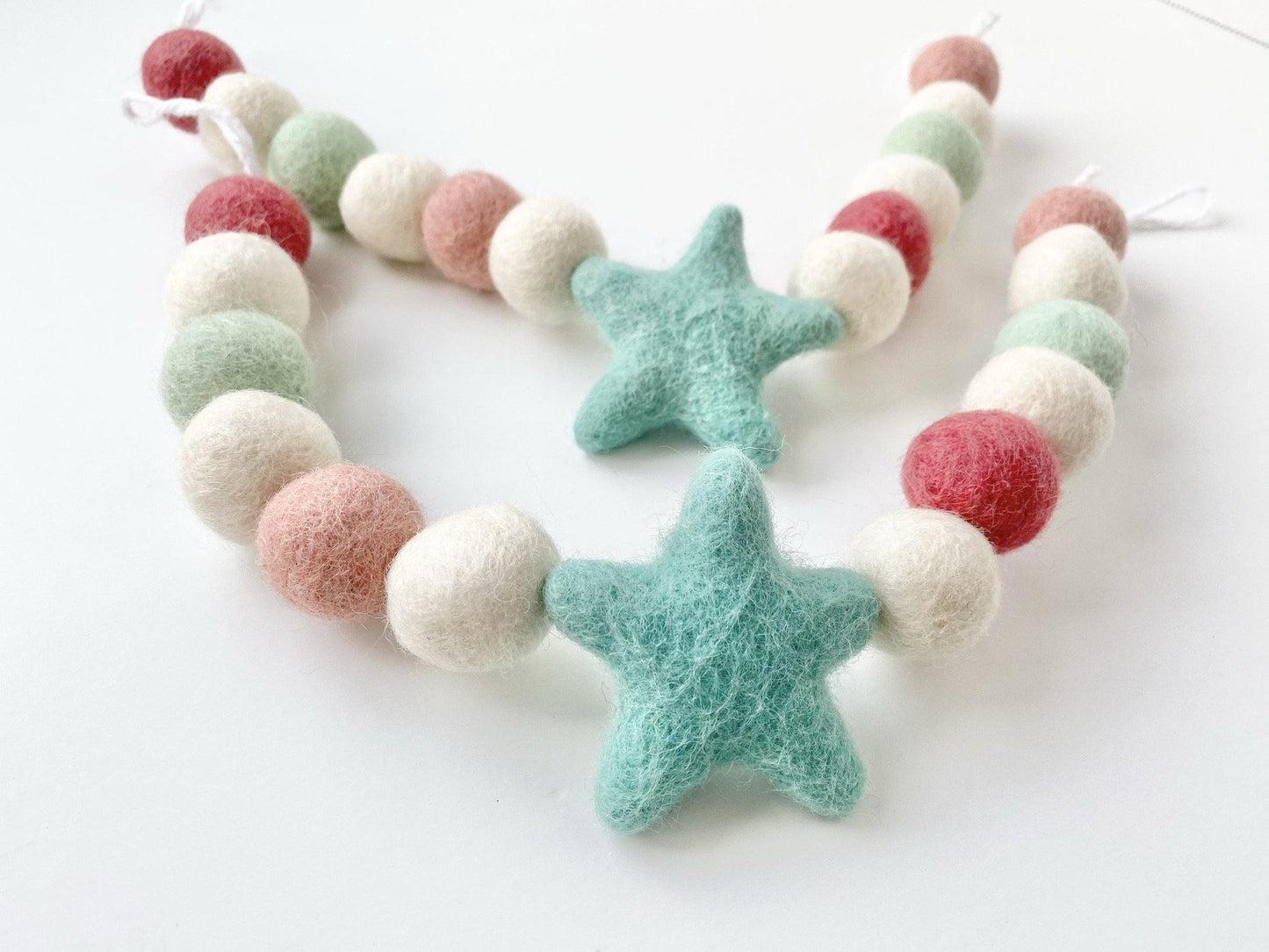 Turquoise Star Curtain Ties - Redheadnblue