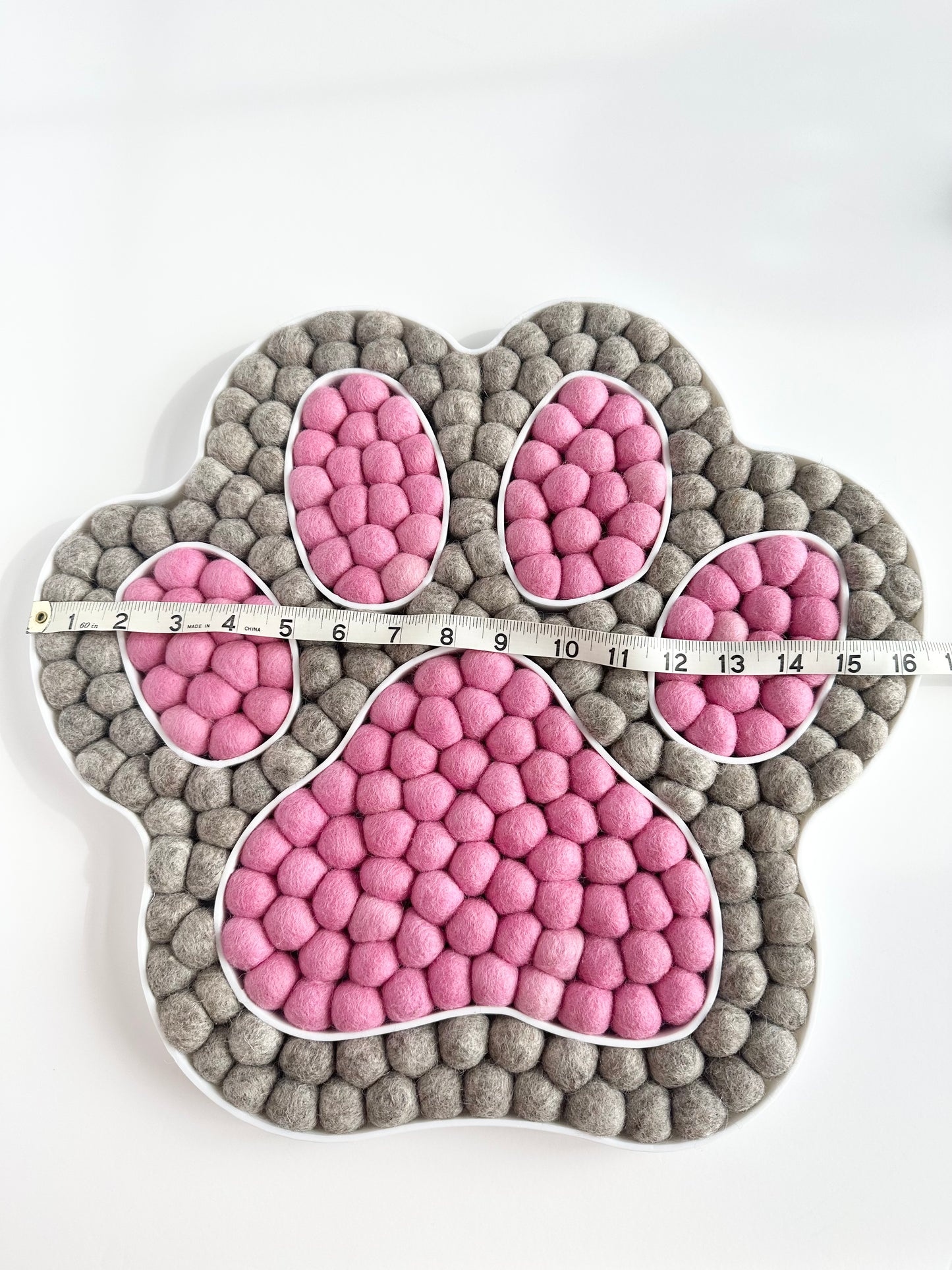 Felt Ball Cat Paw Wall Hanging