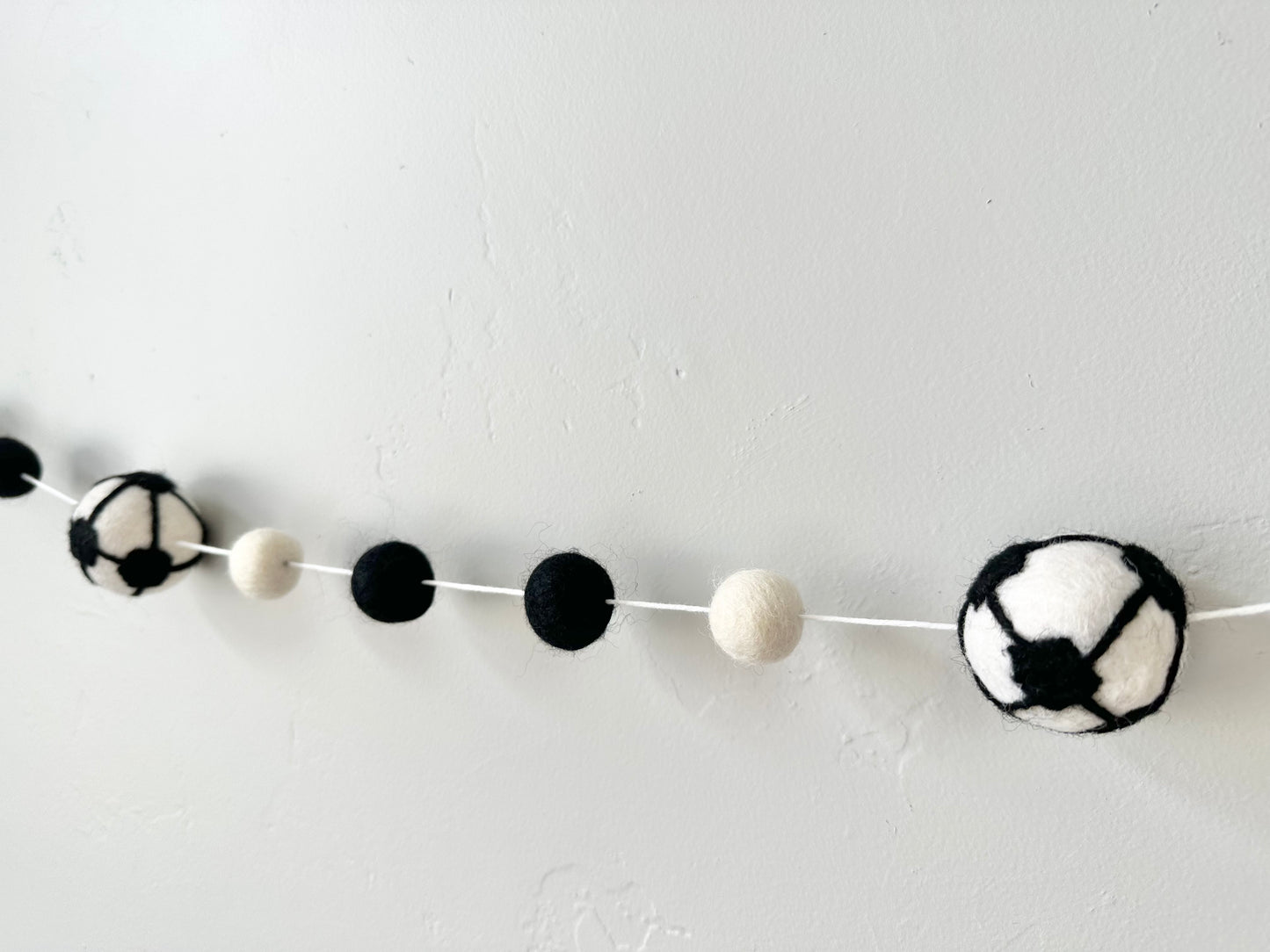Black & White Soccer Garland