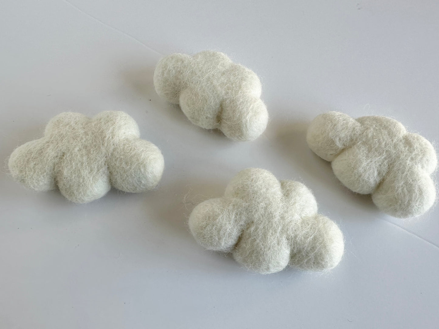 Rainbow & Cloud Felted Shapes