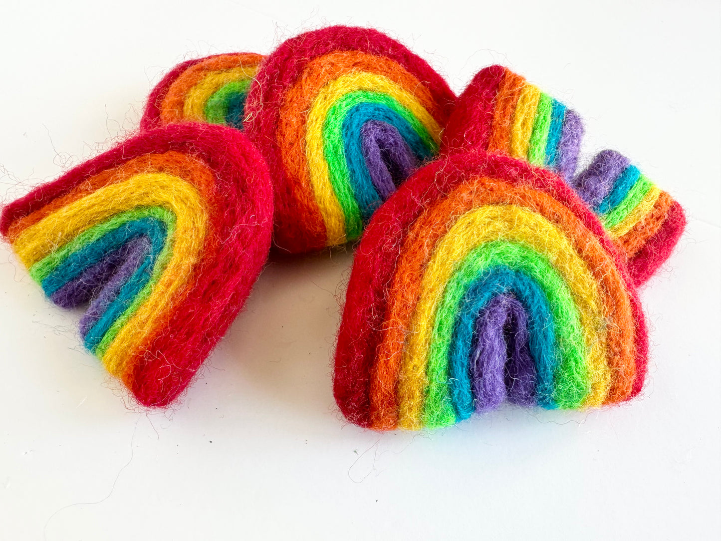Rainbow & Cloud Felted Shapes