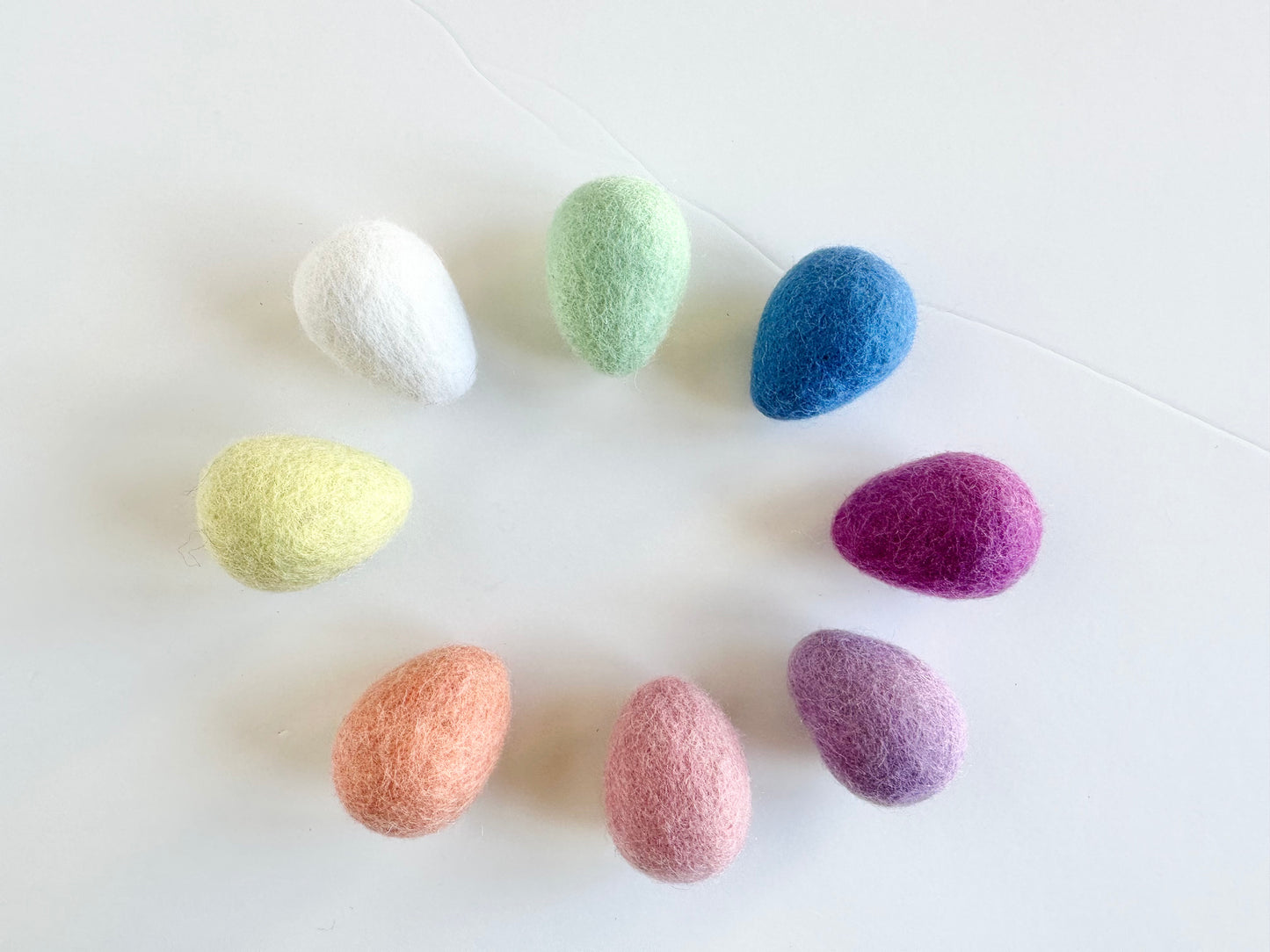 Pastel Rainbow Felt Egg Toy