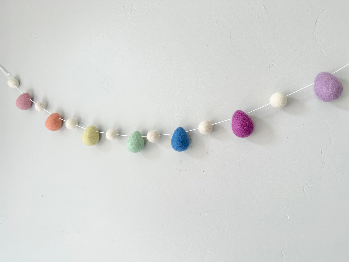Rainbow Wool Egg Garland