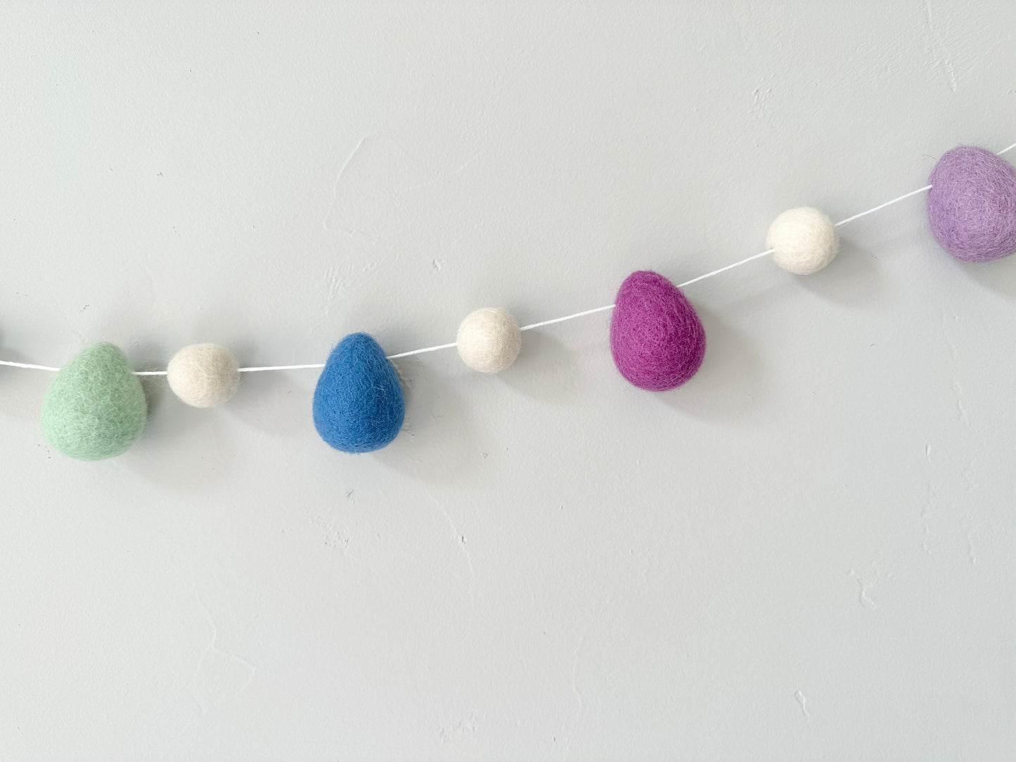 Rainbow Wool Egg Garland