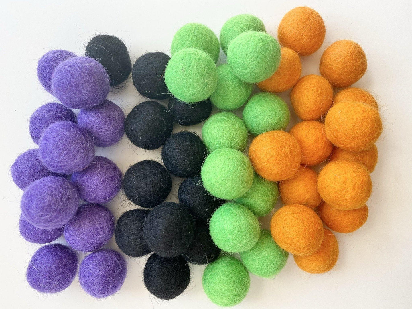 Monster Mash Halloween - 2 cm Felt Pom Pom Balls - Wool Jamboree