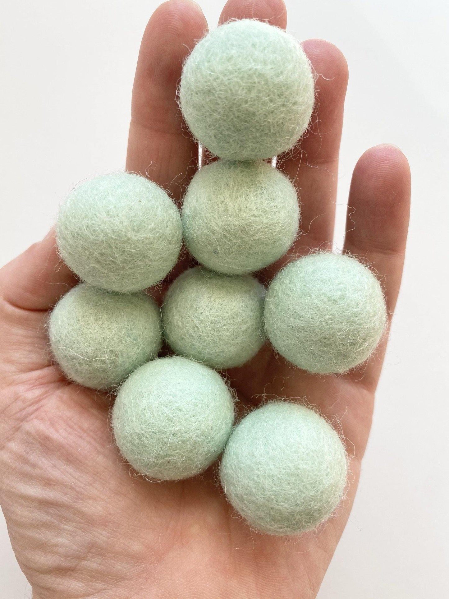 Soft Blues & Lavender - 2 cm Felt Pom Pom Balls - Wool Jamboree