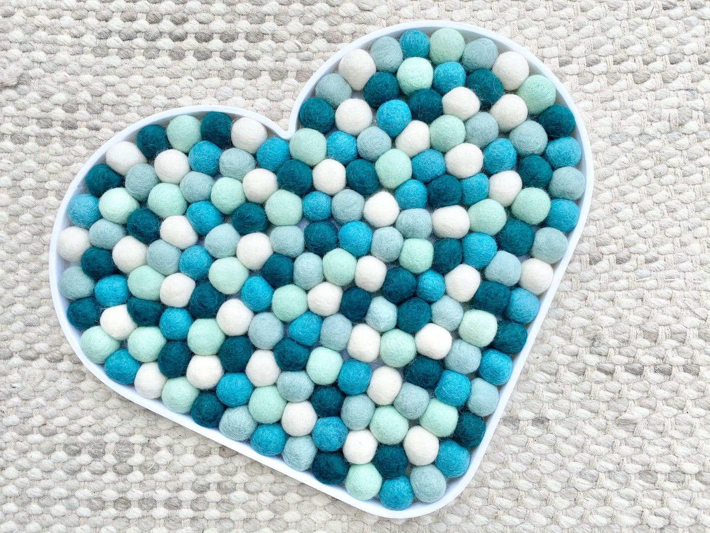 Random Placement Felt Ball Heart Wall Hangings