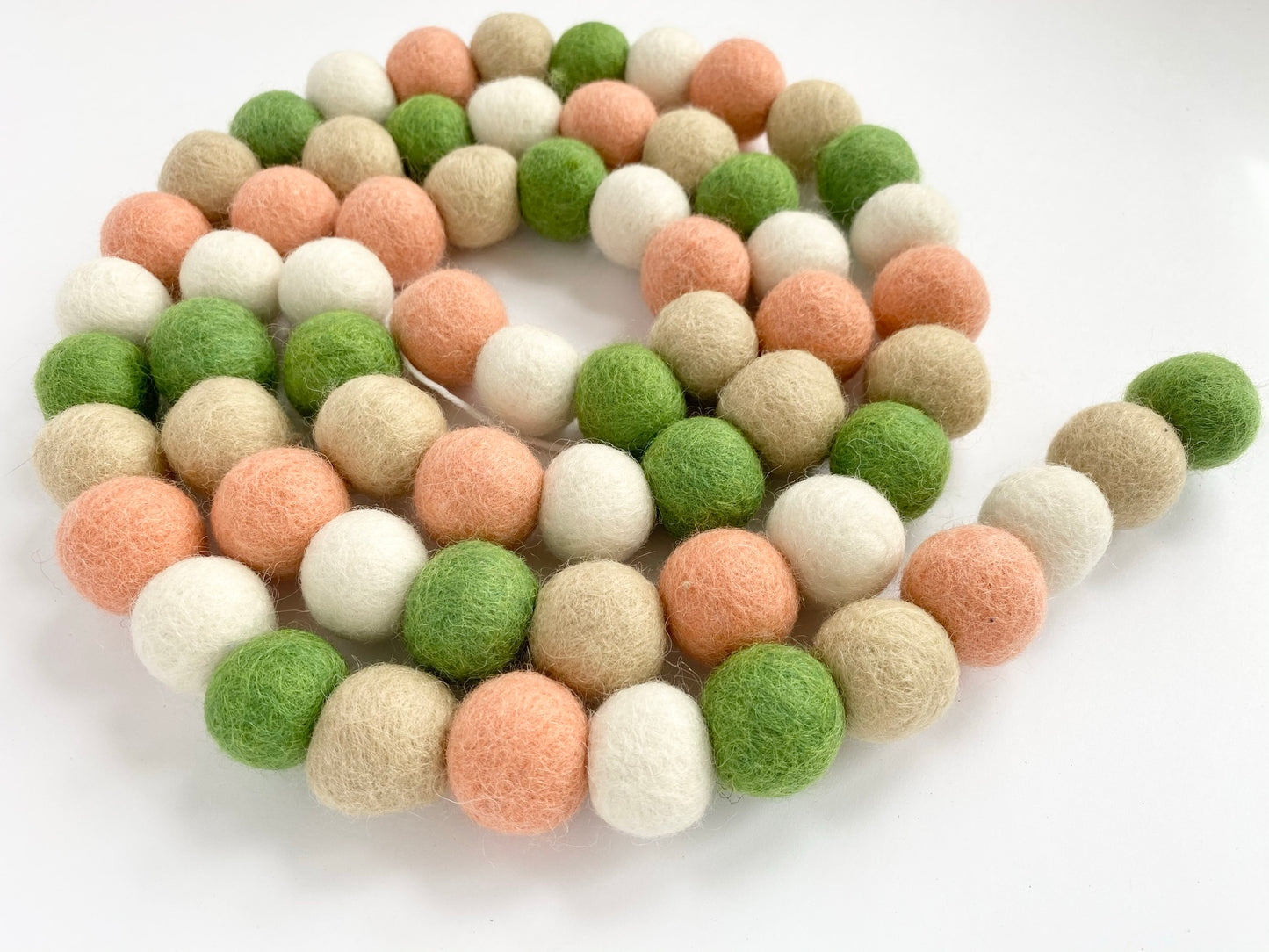 Georgia Peach Felt Ball Garland