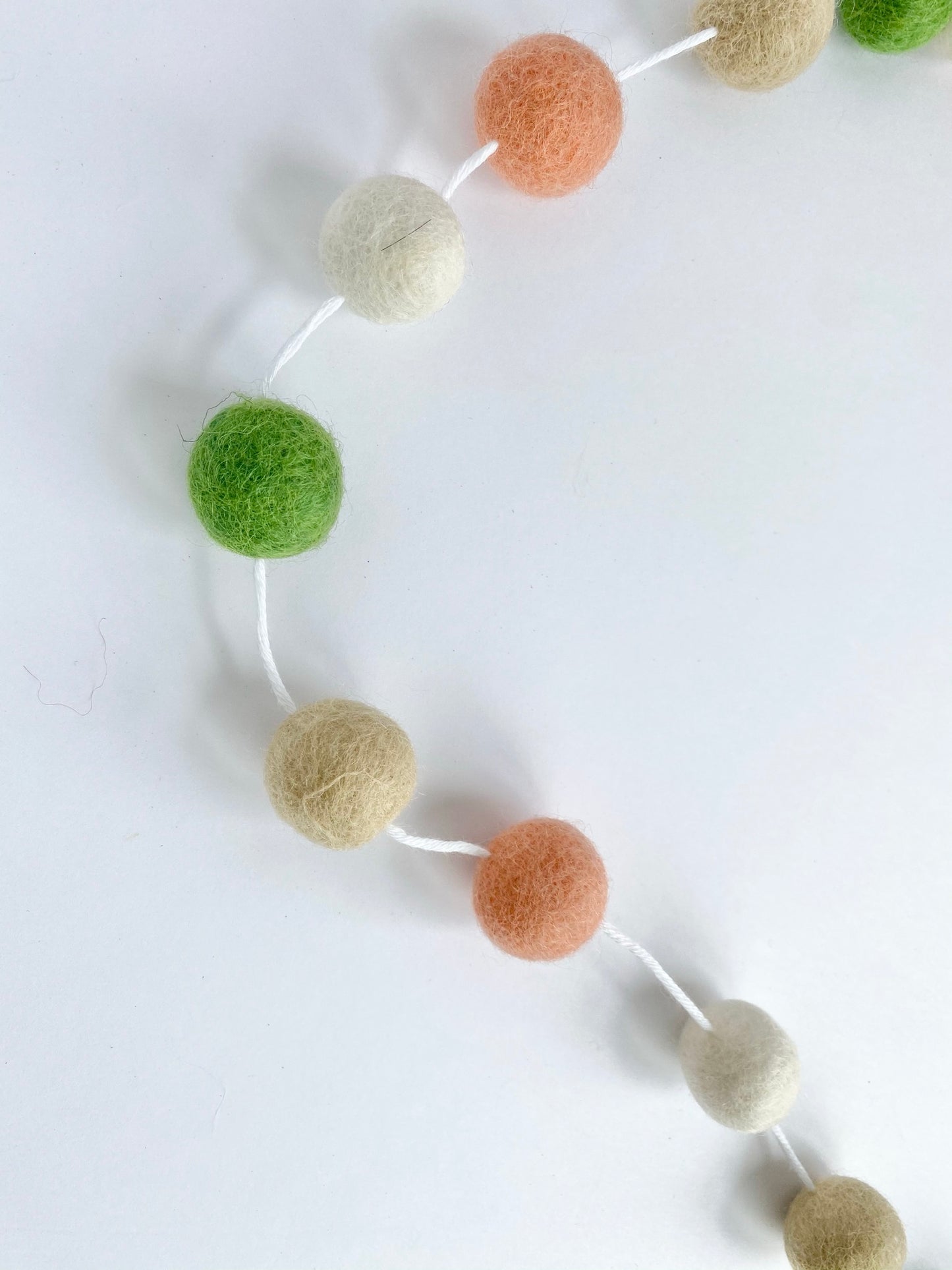 Georgia Peach Felt Ball Garland