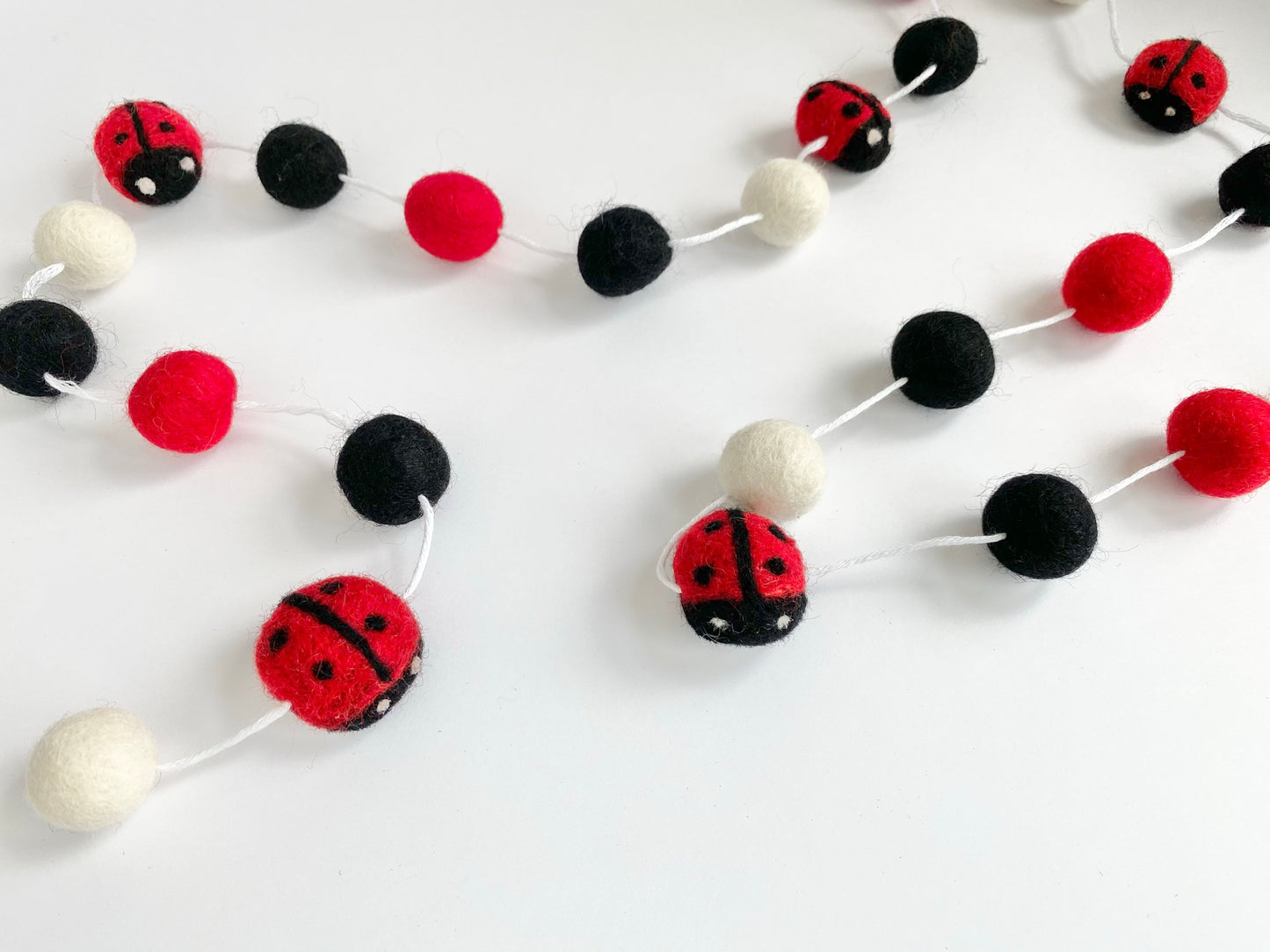Felt Lady Bug Garland