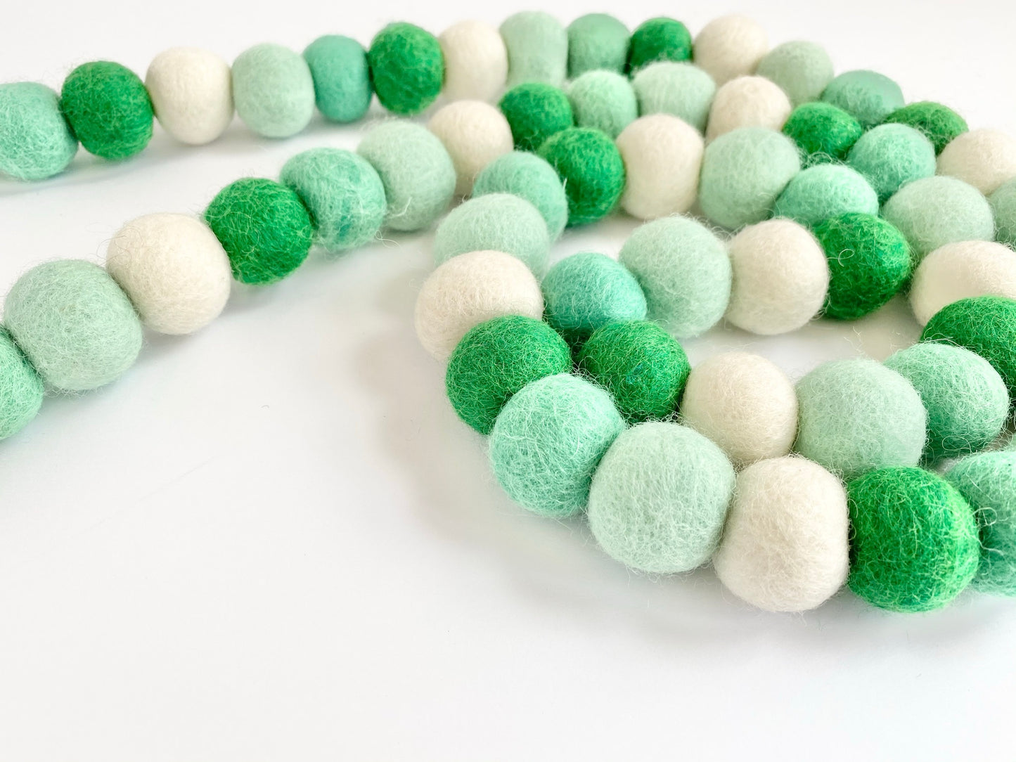 Mint Gradient Felt Ball Garland