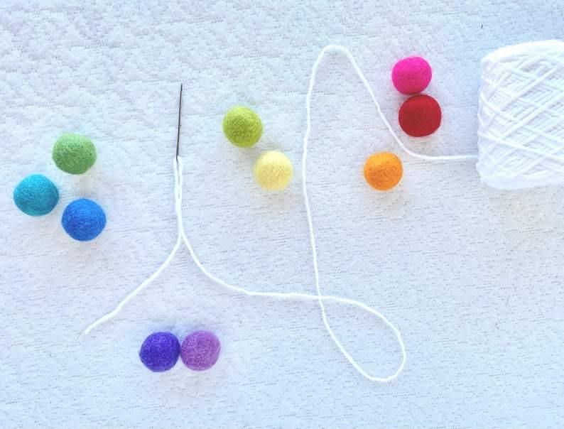 Needle and Thread for DIY garland making - Wool Jamboree