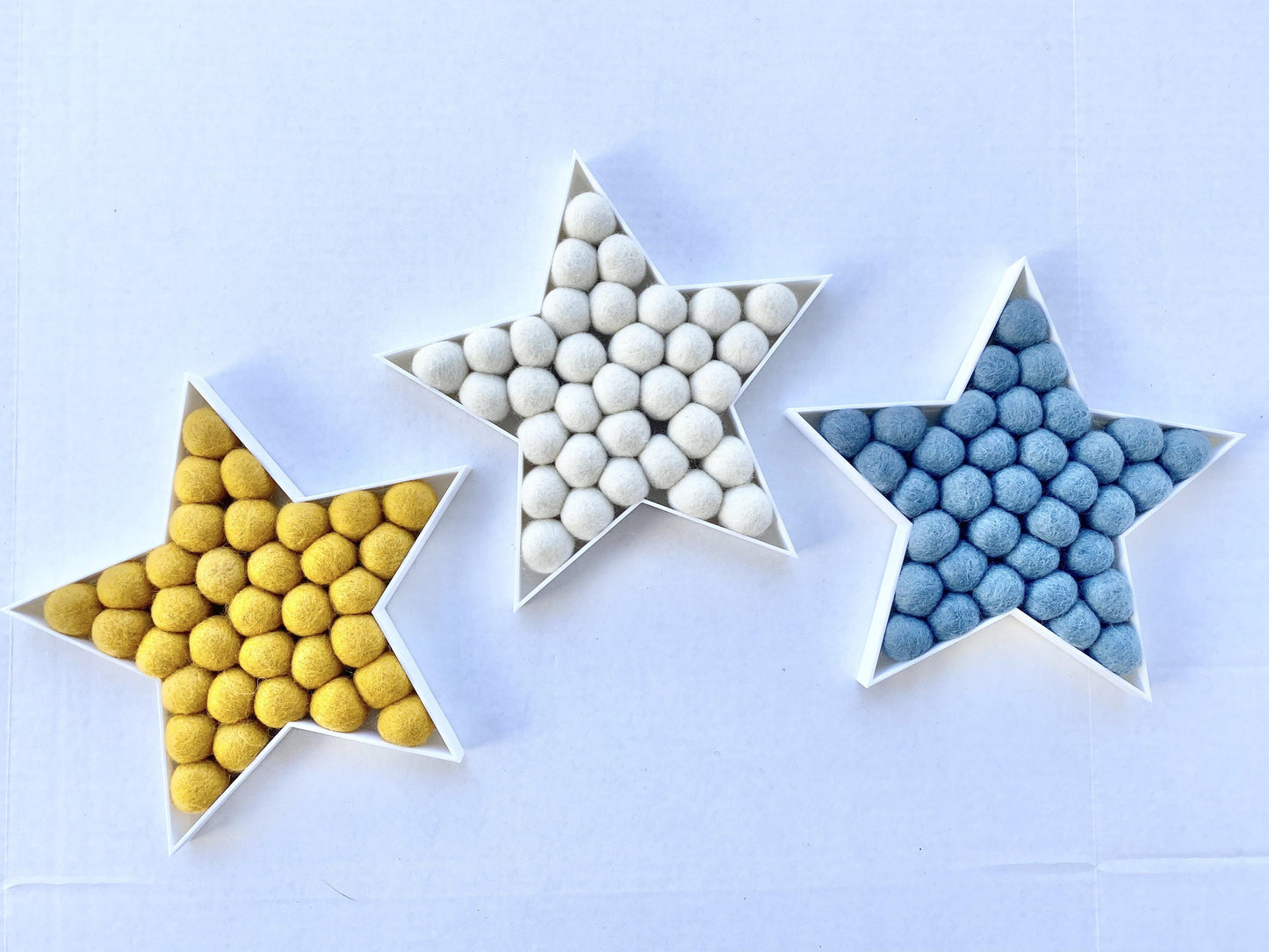 Solid Felt Ball Star - Redheadnblue