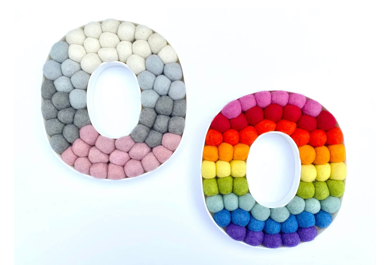XO Felt Ball Letters