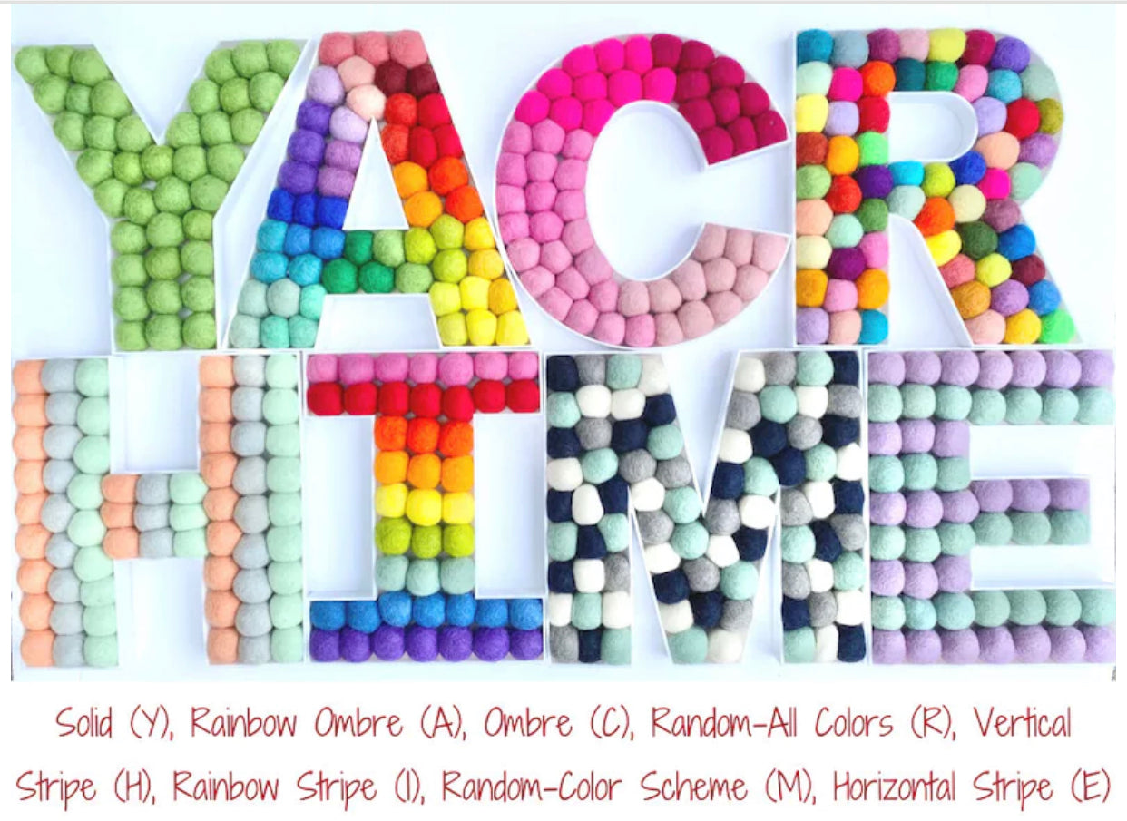 MATH Felt Ball Letters