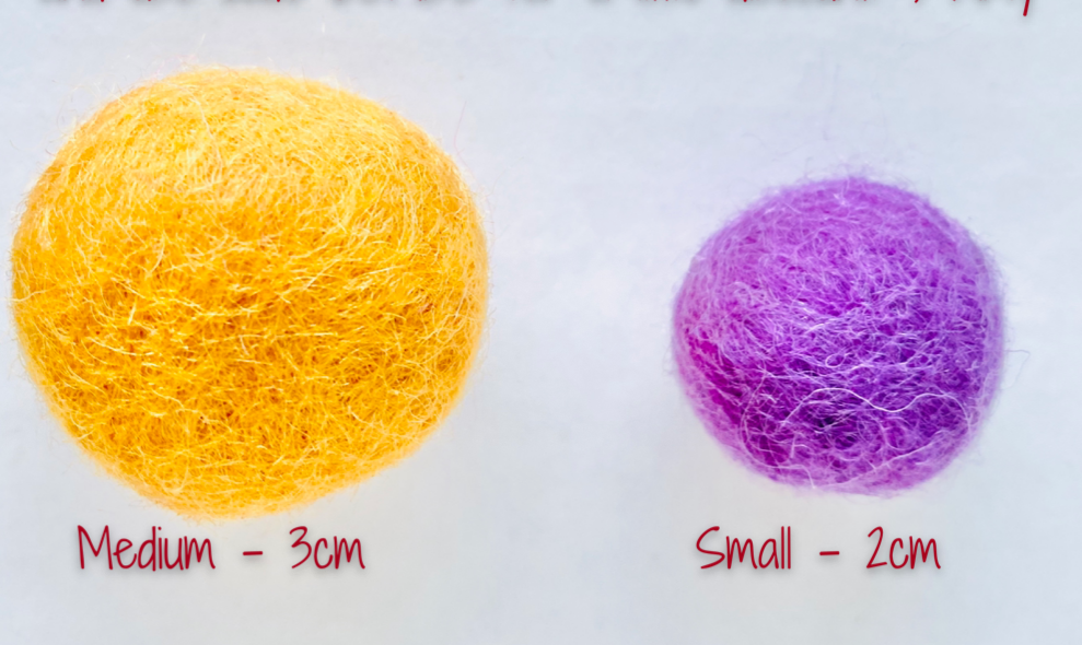 Small Solid Wool Kitten Toys - Redheadnblue