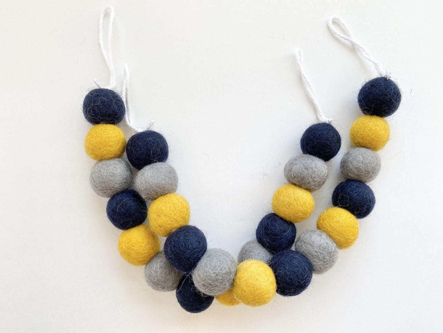 Navy & Gold Curtain Ties - Wool Jamboree