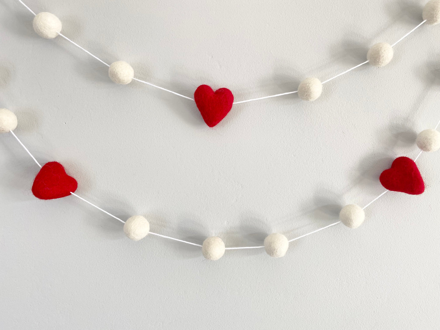 Red & White Heart Garland