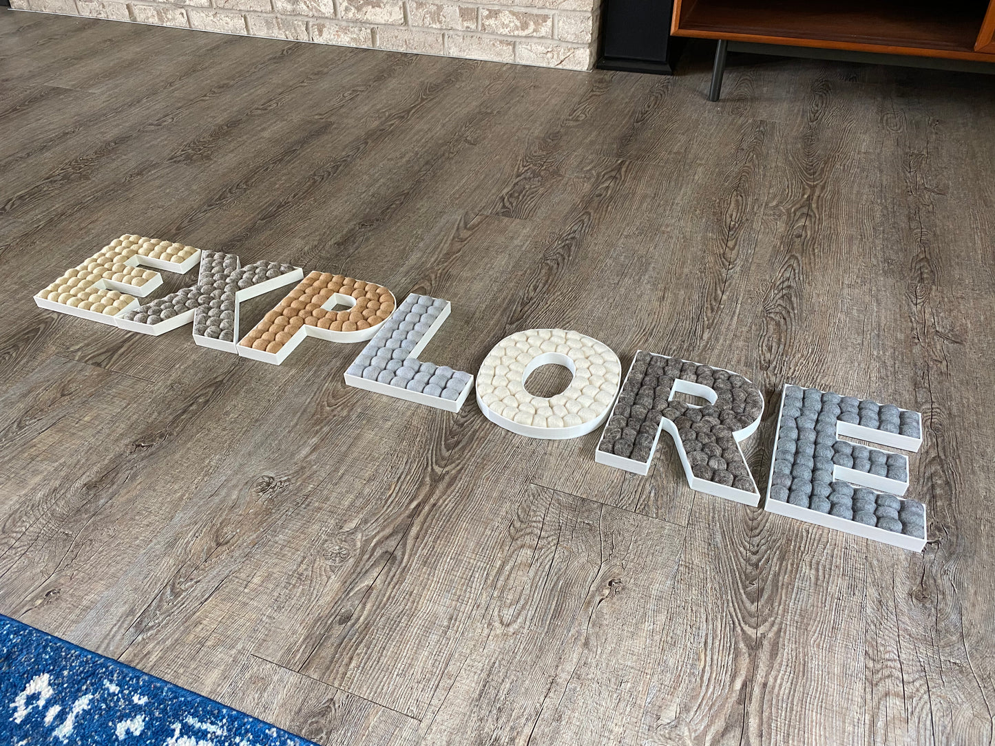 EXPLORE Felt Ball Letters