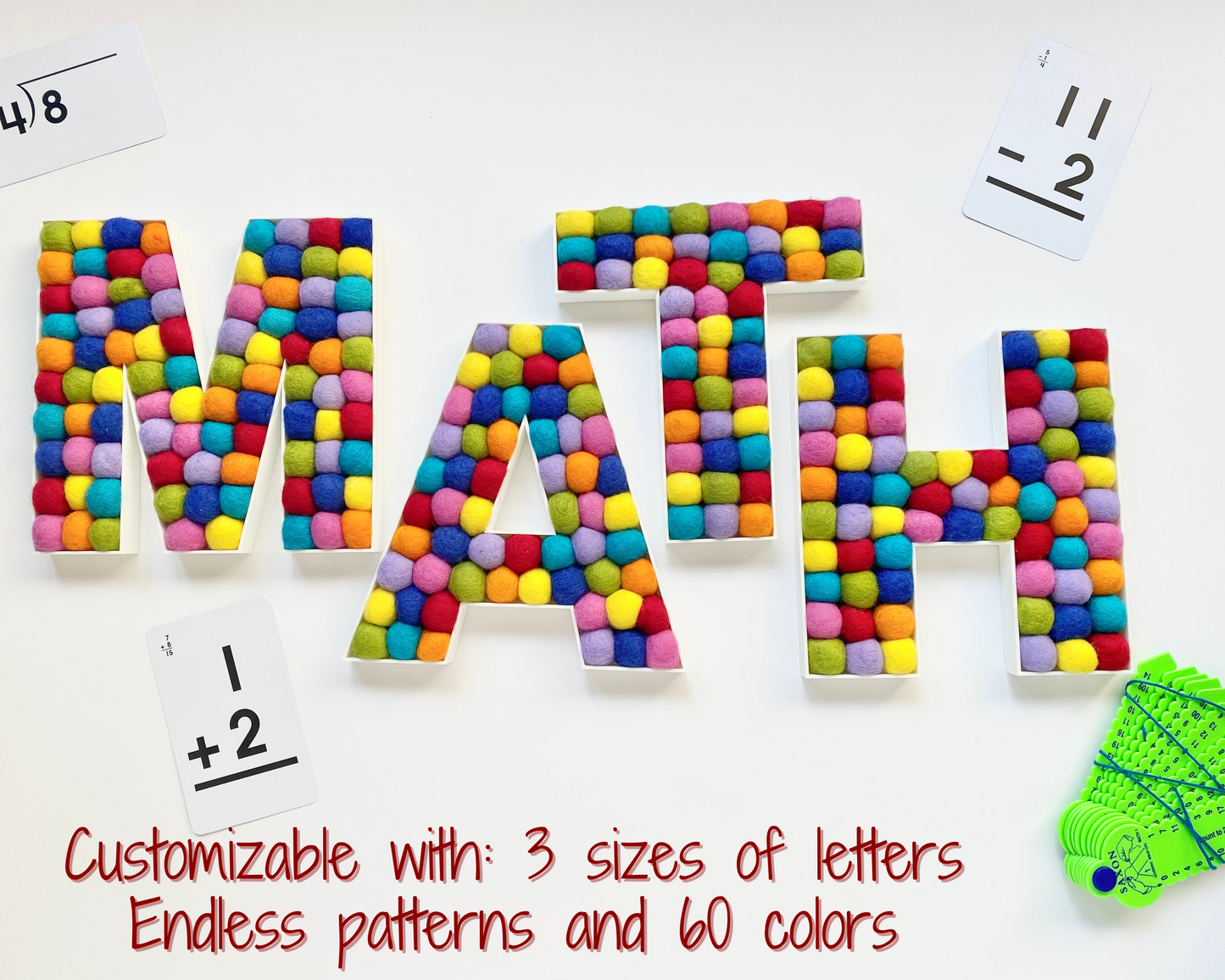 MATH Felt Ball Letters