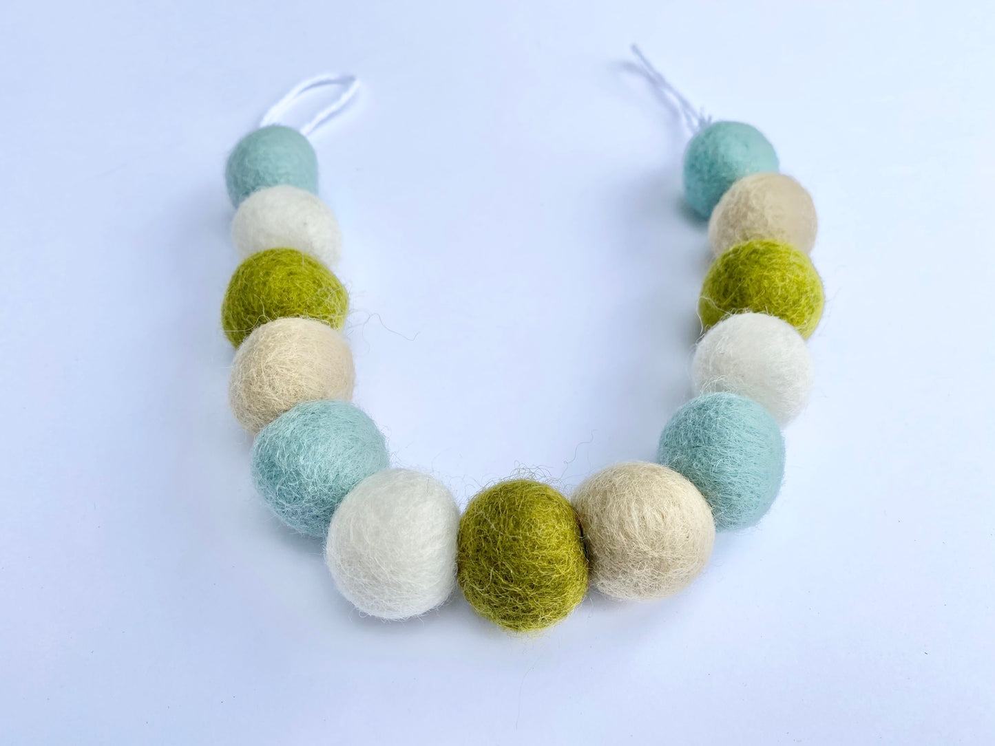 Olive & Baby Blue Curtain Ties