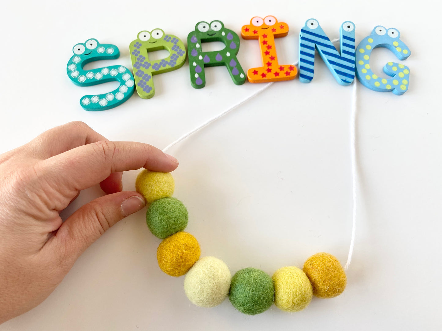 Springy Felt Ball Necklace