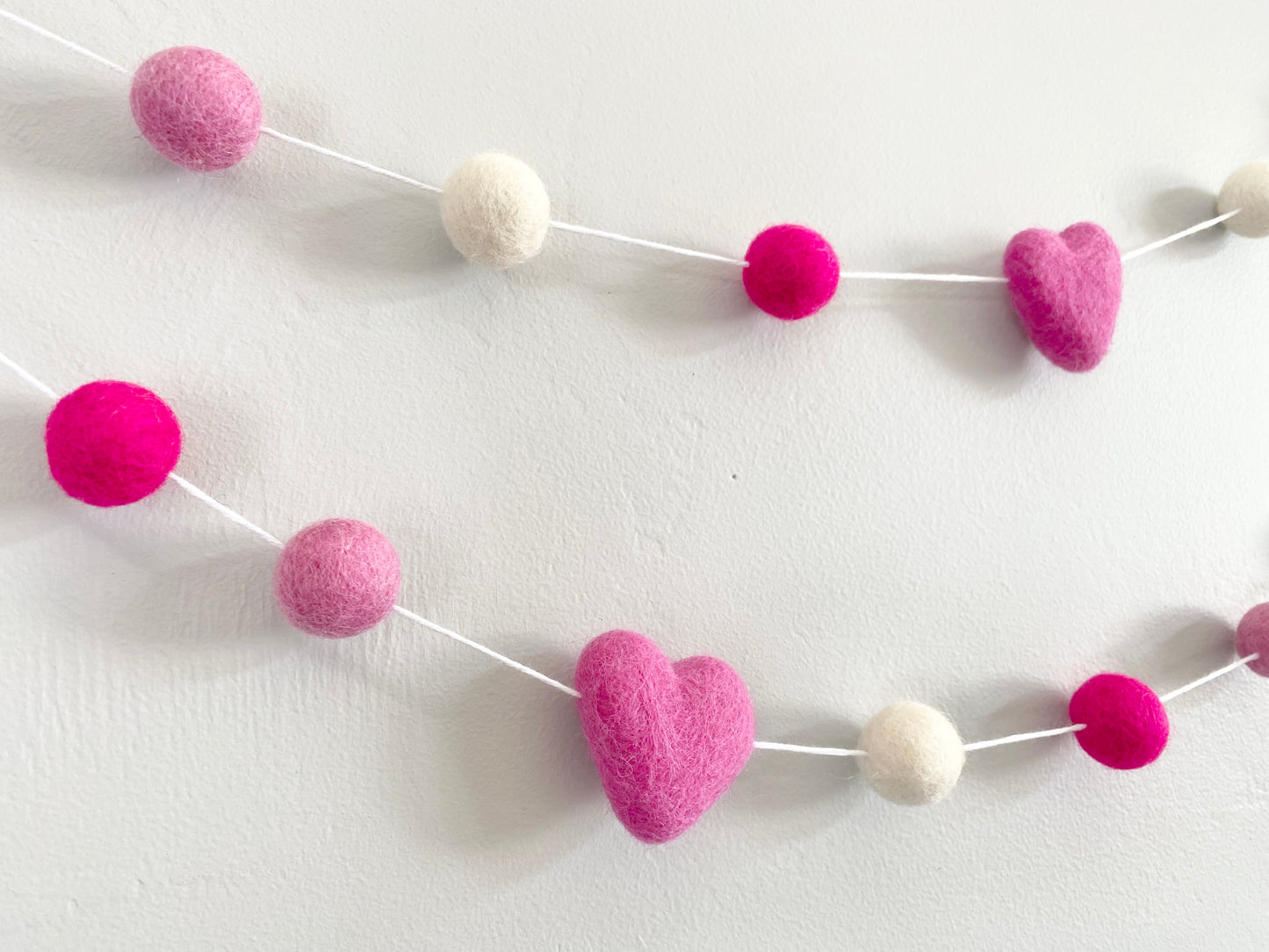 Shades of Pink Heart Garland