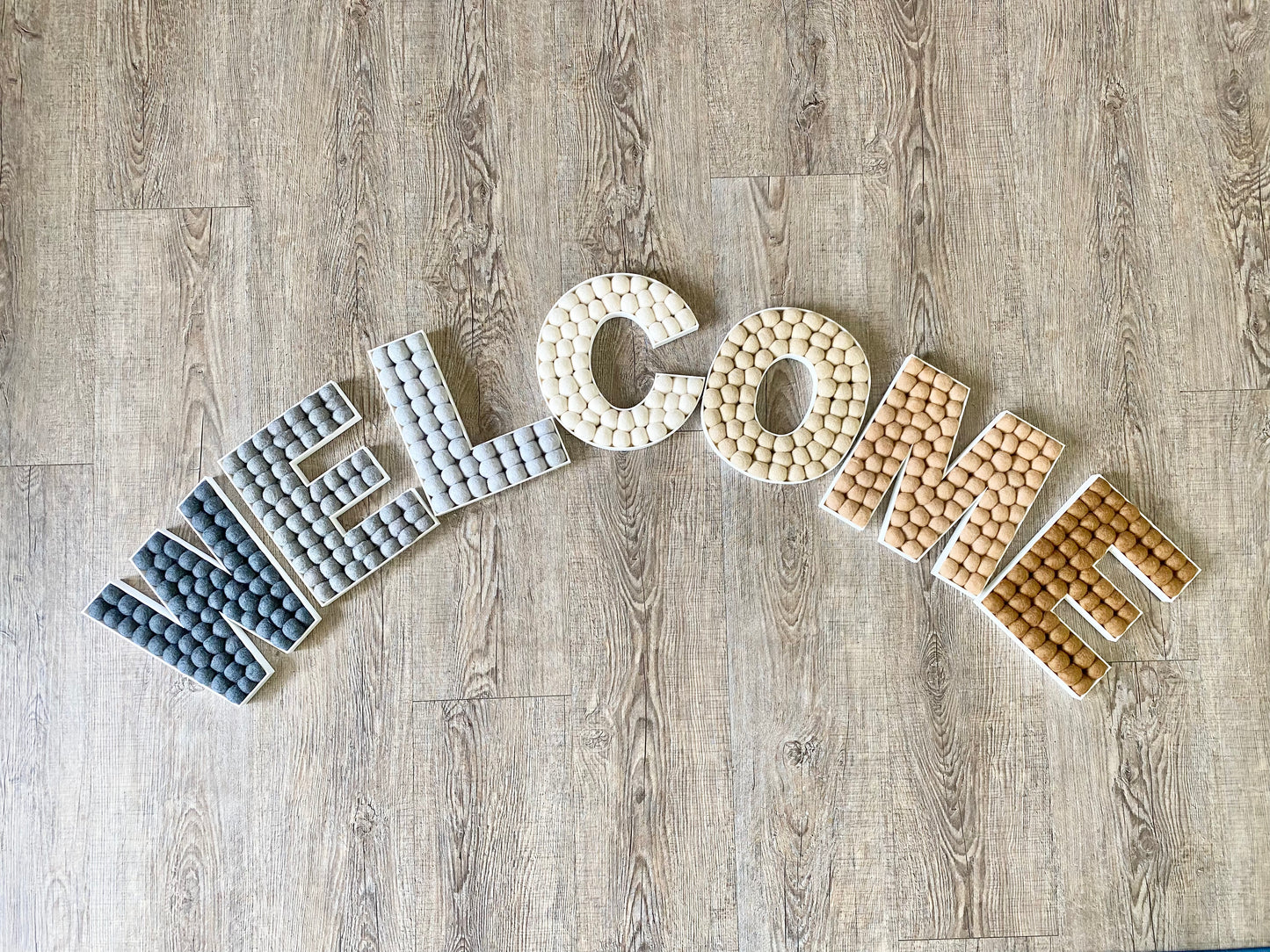 WELCOME Felt Ball Letters