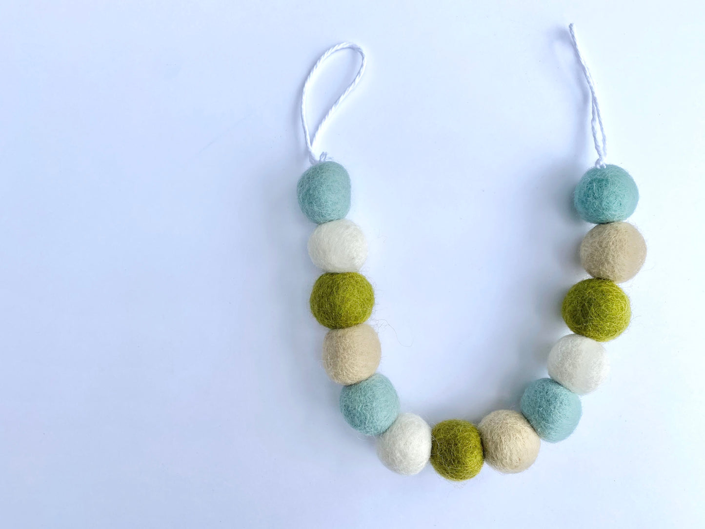 Olive & Baby Blue Curtain Ties