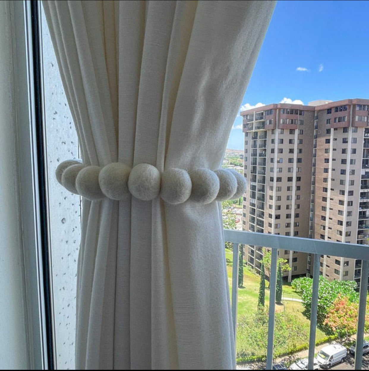 Solid White Curtain Ties