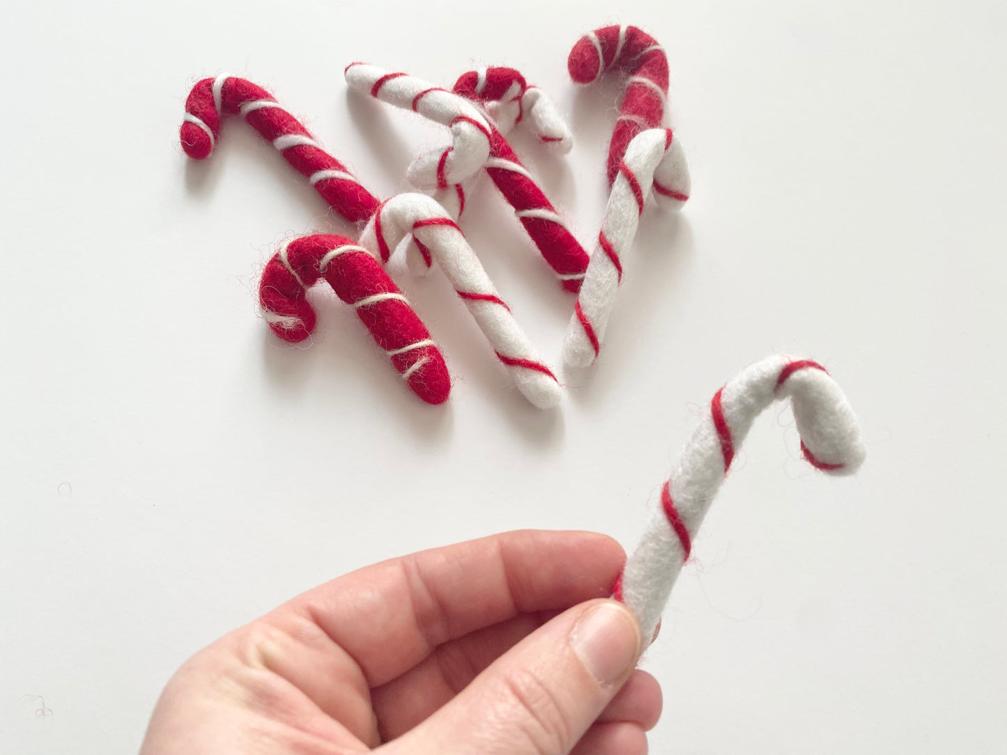 Felted Candy Cane