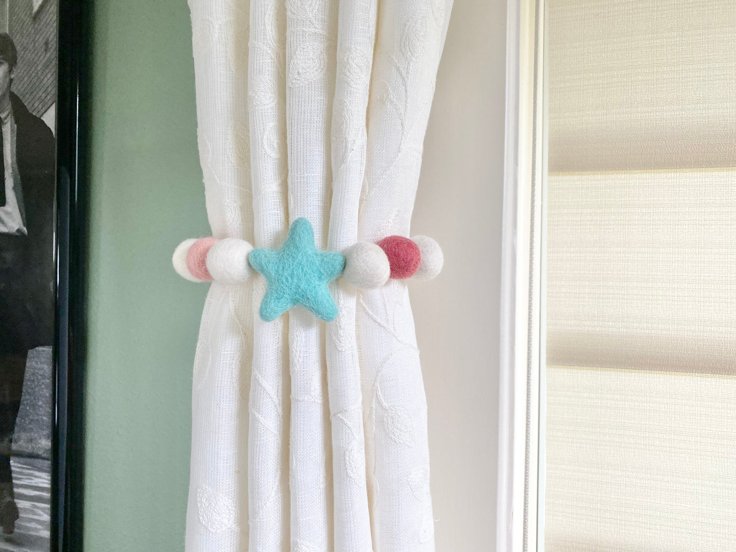Turquoise Star Curtain Ties